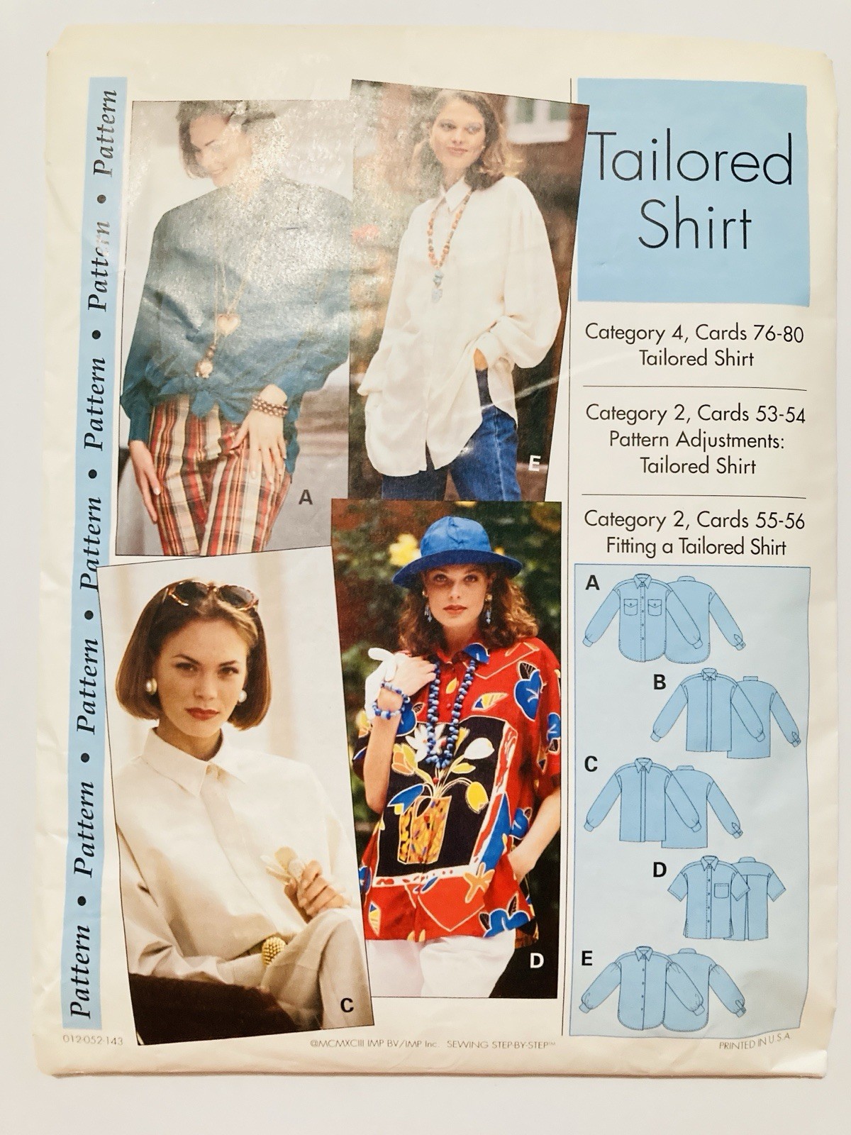 Tailored Shirt Size 4-12 See Descr for Measure Sewing Step by Step Pattern
