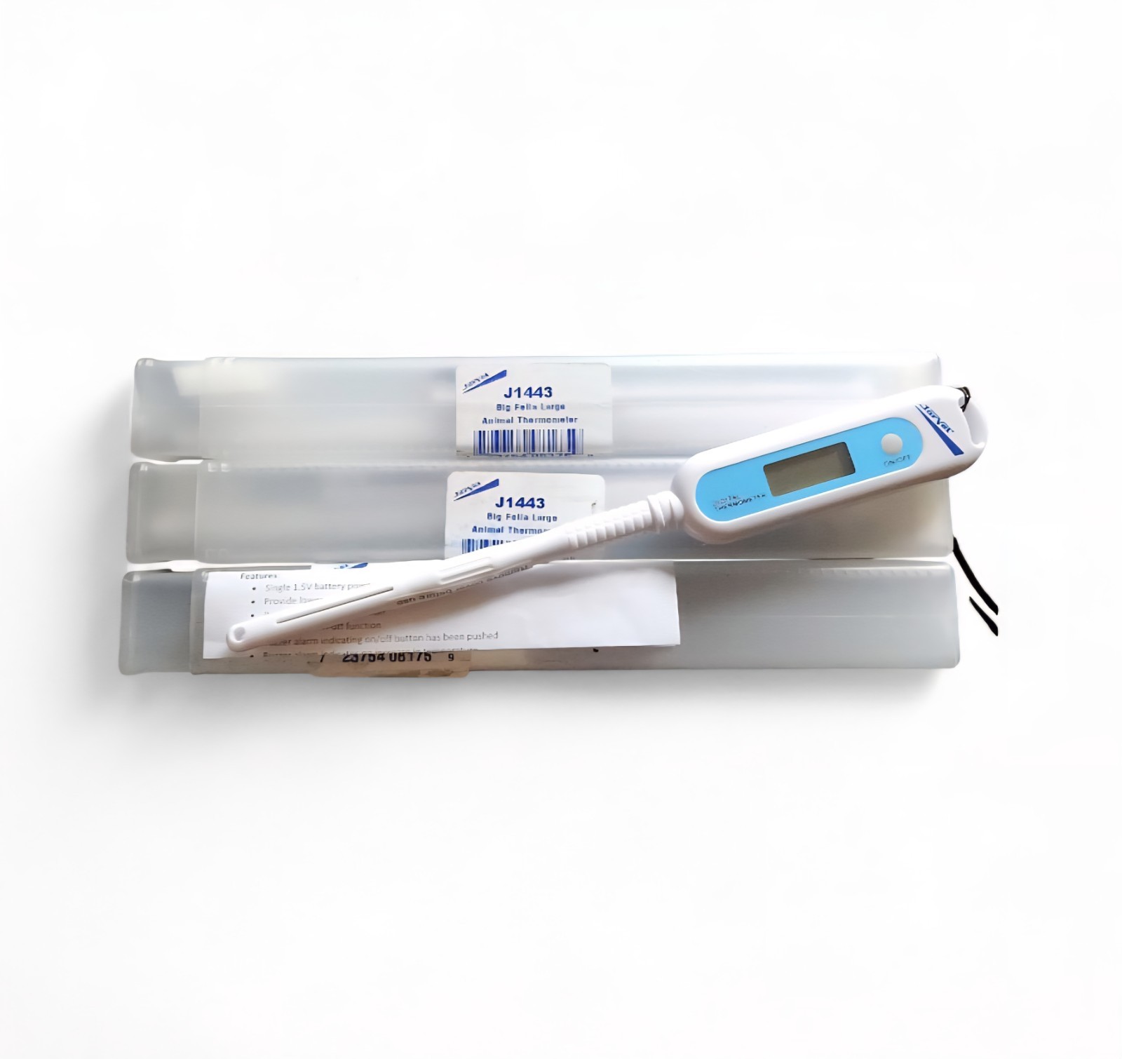 Thermometer "Big Fella" for cattle horses Large Animal Jorvet Lab Vet Medical