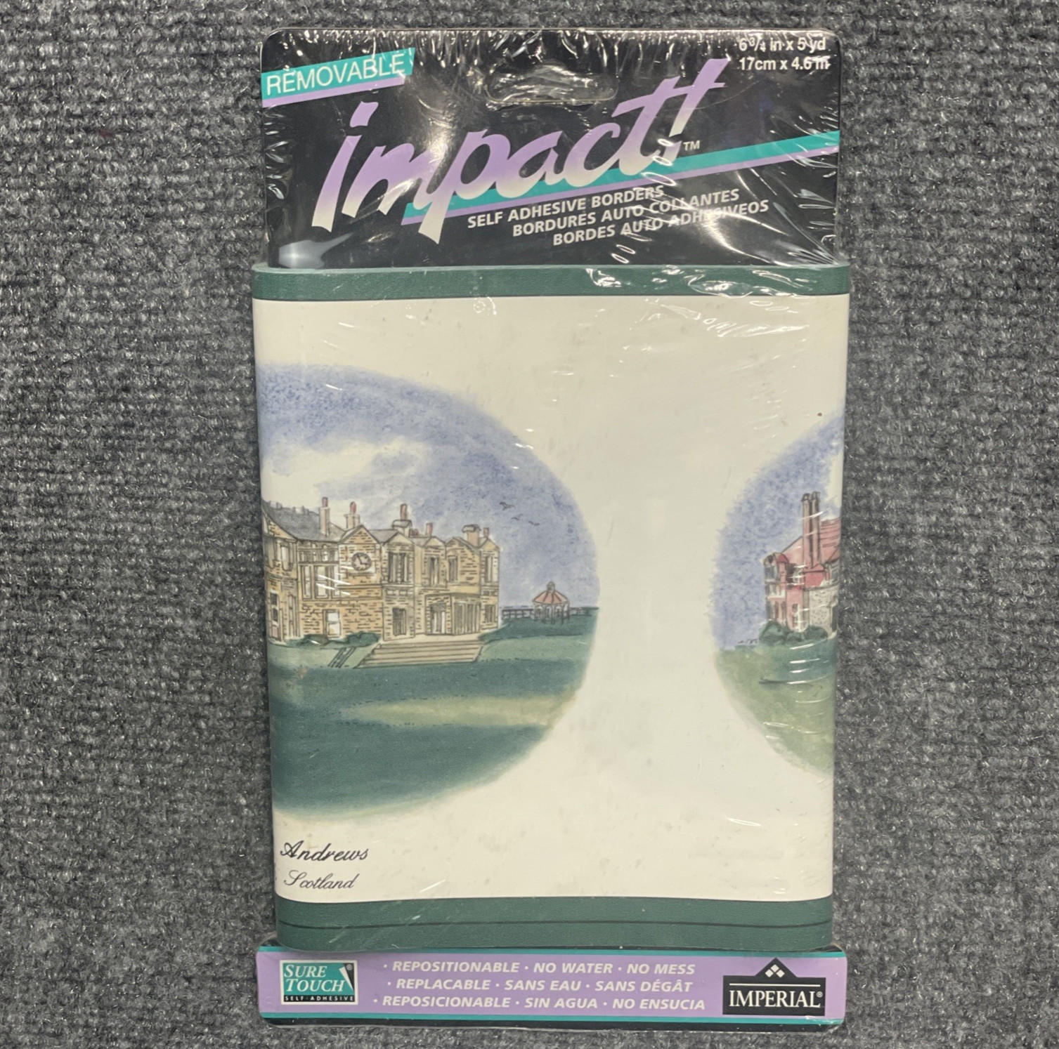 Vintage Imperial Impact Golf Courses Wall Border Decorative 6.75 in x 15 ft