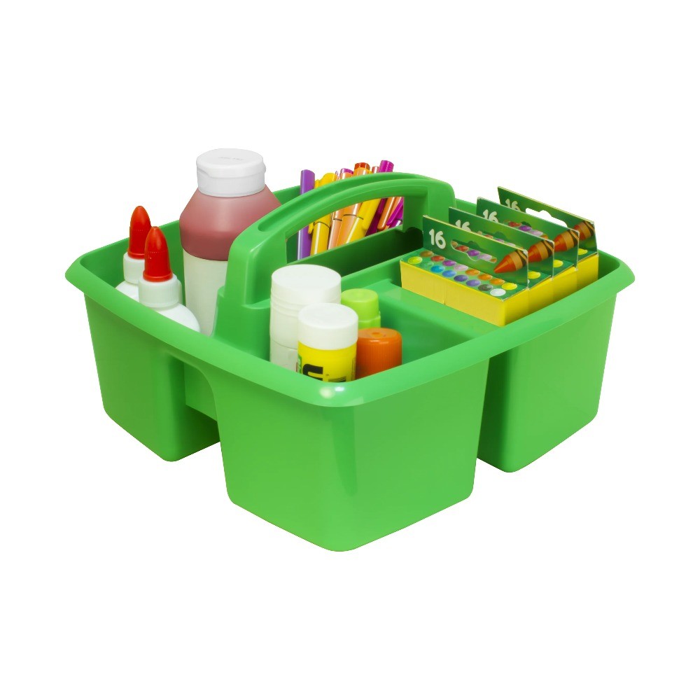 Storex Plastic Desktop Organizer Caddy with Handle, Assorted, Set of 5