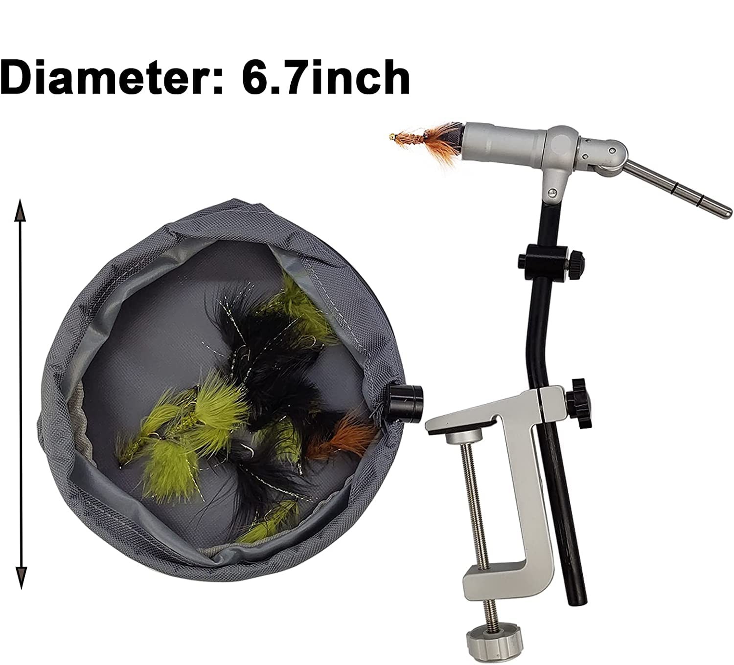 Aventik Easy-Empty Magnetic Fly Tying Trash Tray Holder for Tying...
