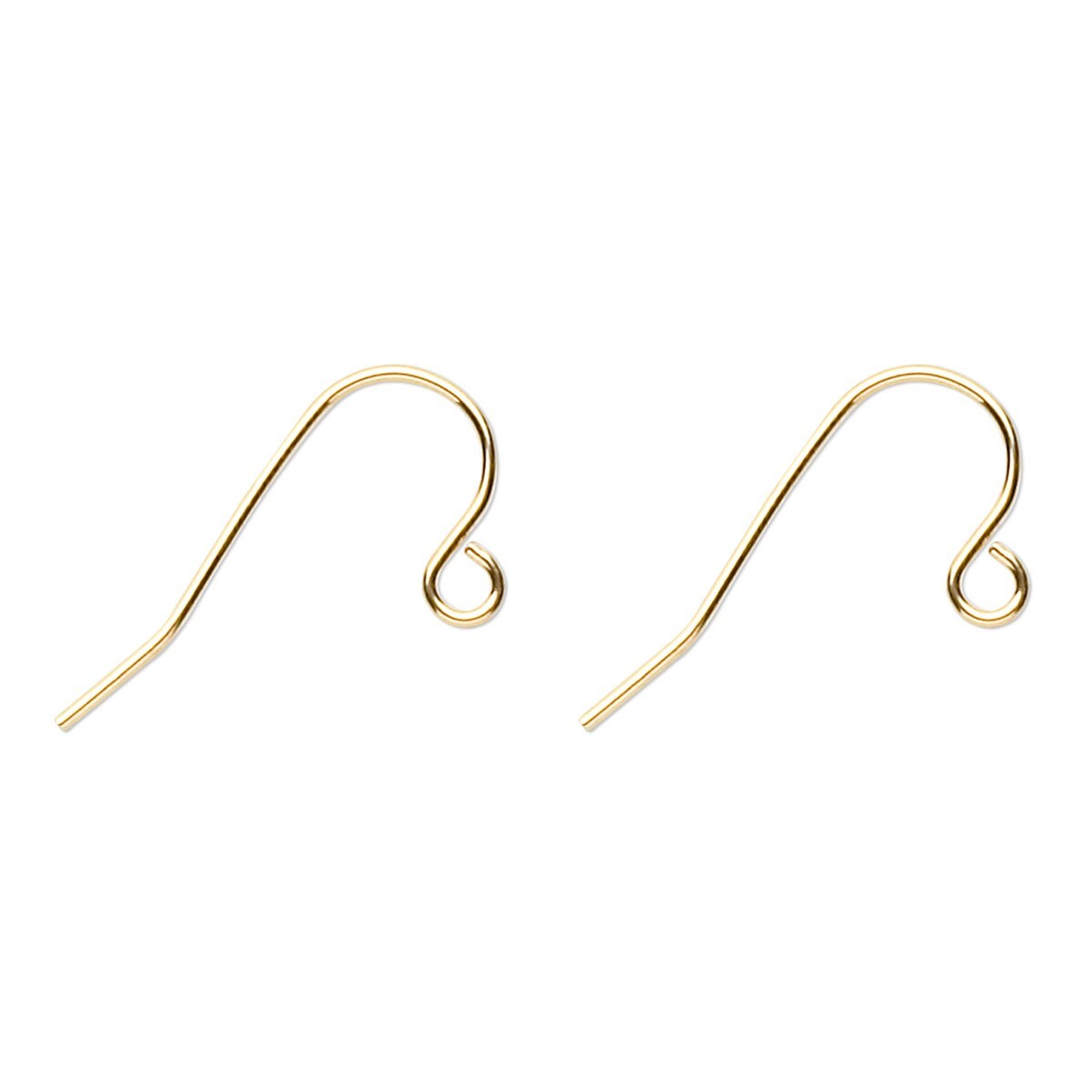 Gold Plated Stainless Steel Fishhook Ear Wires 21 Gauge — 100 pcs (50 pairs)