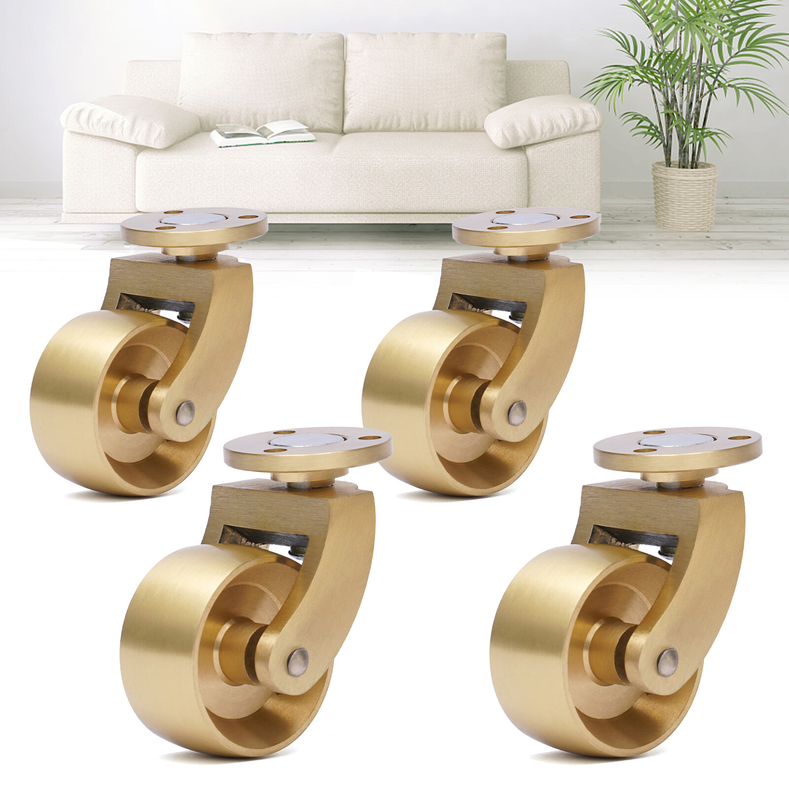 SALE Universal Antique Brass Ball Swivel Wheels Caster for Furnitures Pack of 4