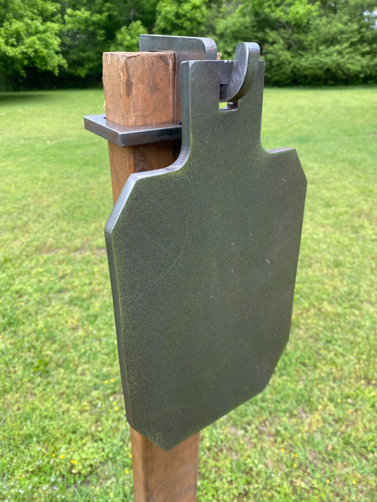 3/8" AR500 7"x12" IDPA/IPSC Steel Shooting Target - Rifle Range Gong w/ 2x4 Hook