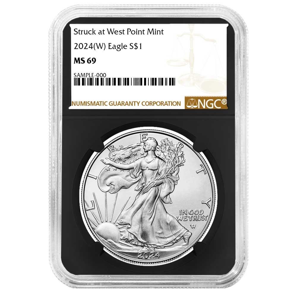 2024 (W) $1 1-oz American Silver Eagle NGC MS69 Brown Label Retro Core