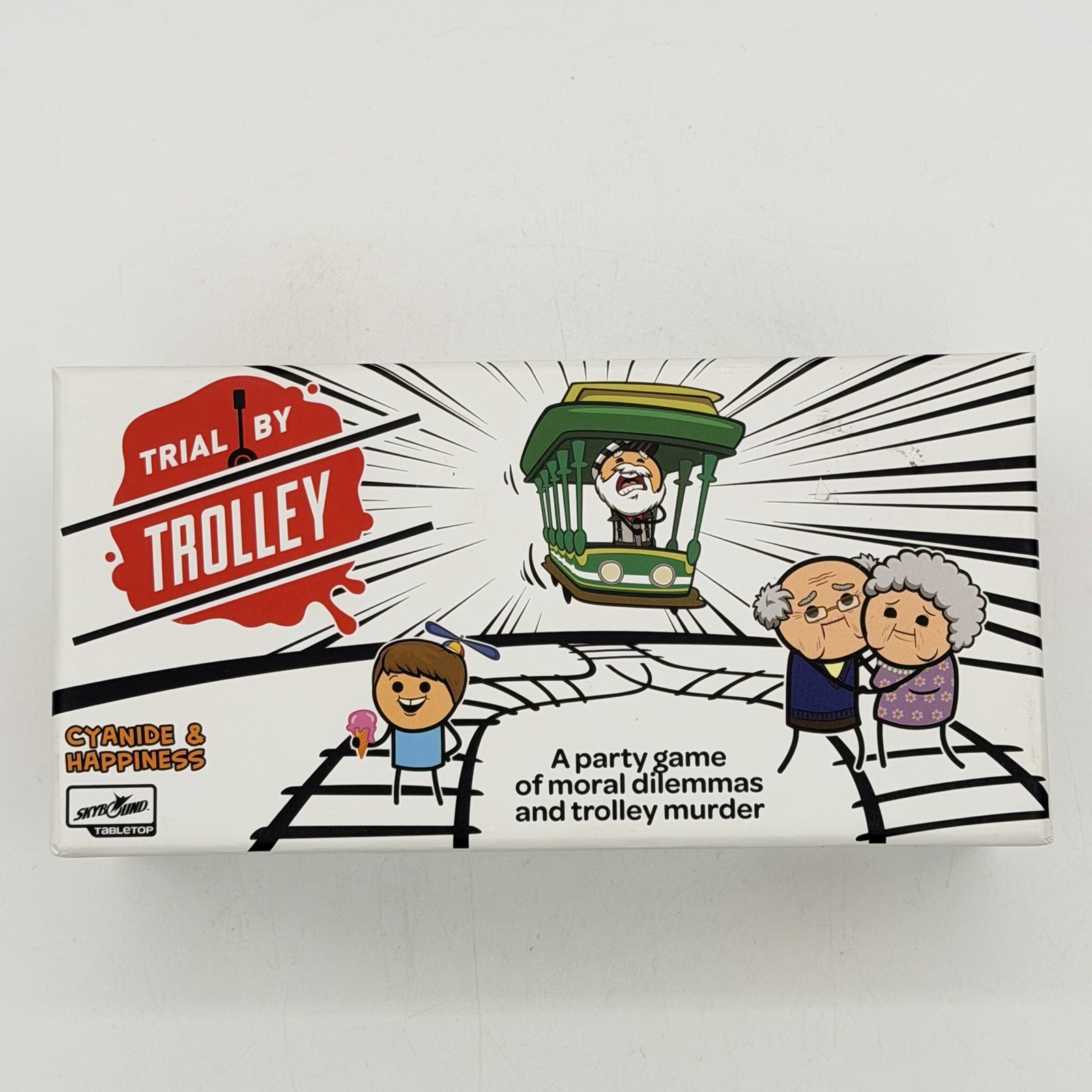 Trial By Trolley Game Cyanide & Happiness Party Game of Moral Dilemma Complete