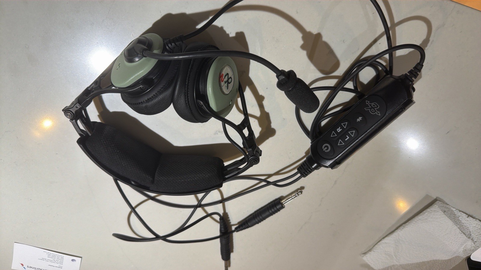 David Clark DC PRO-X2 Headset Aircraft Good Condition, Dual Plug.