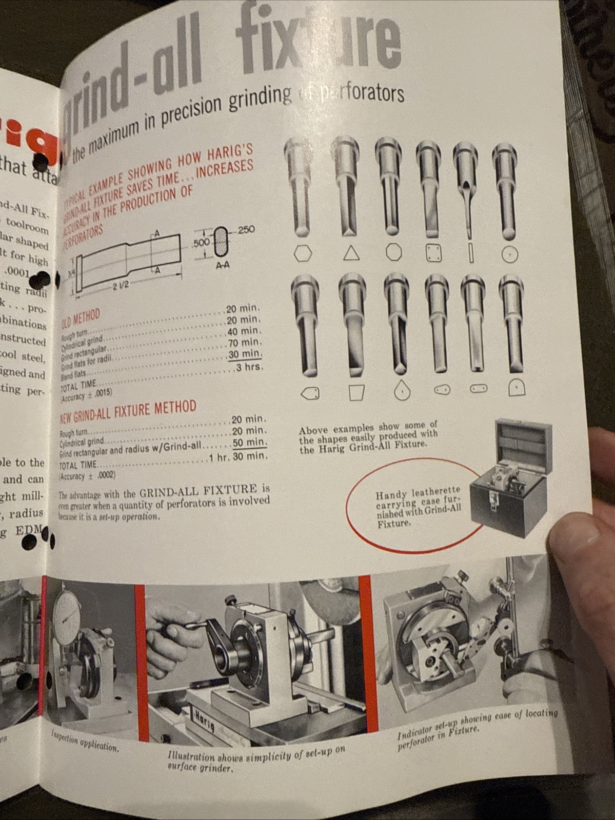 Vintage Harig Grind-all Fixture Tools Catalog USA 🇺🇸