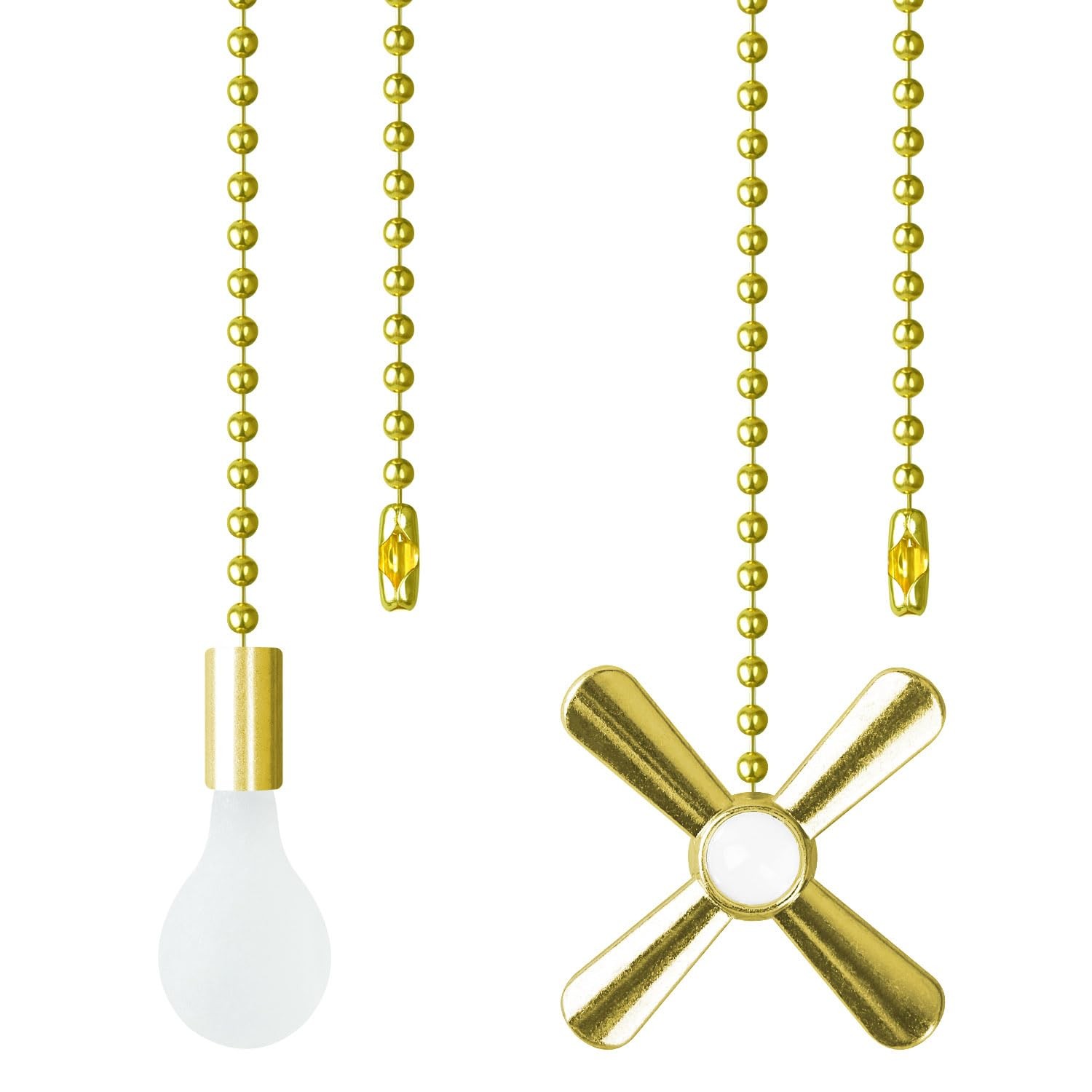 SHIFANQI Fan Pull Chain 2 Pack 3D Gold