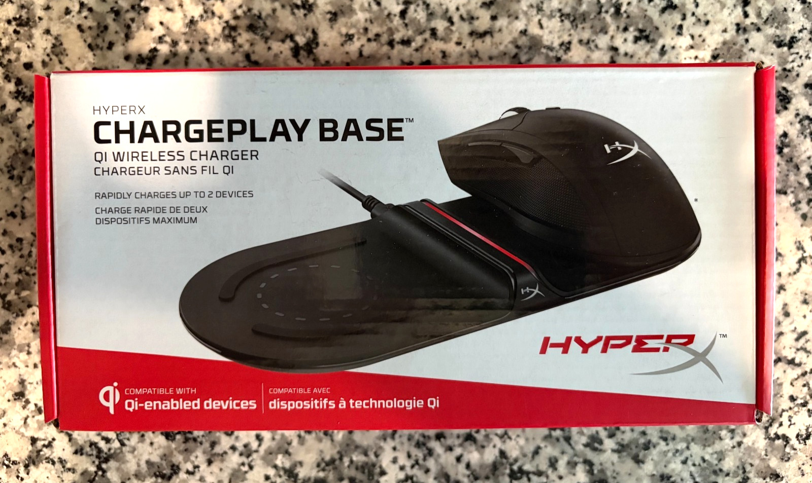 HyperX Chargeplay Base (Qi Wireless Charger) W/ Cable & Wall Adapter NEW Sealed!
