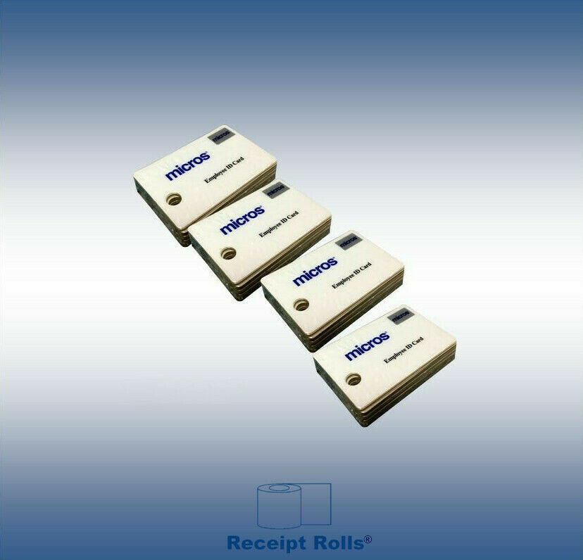 200 Genuine OEM Micros Oracle Magnetic Stripe White Employee Swipe ID Cards