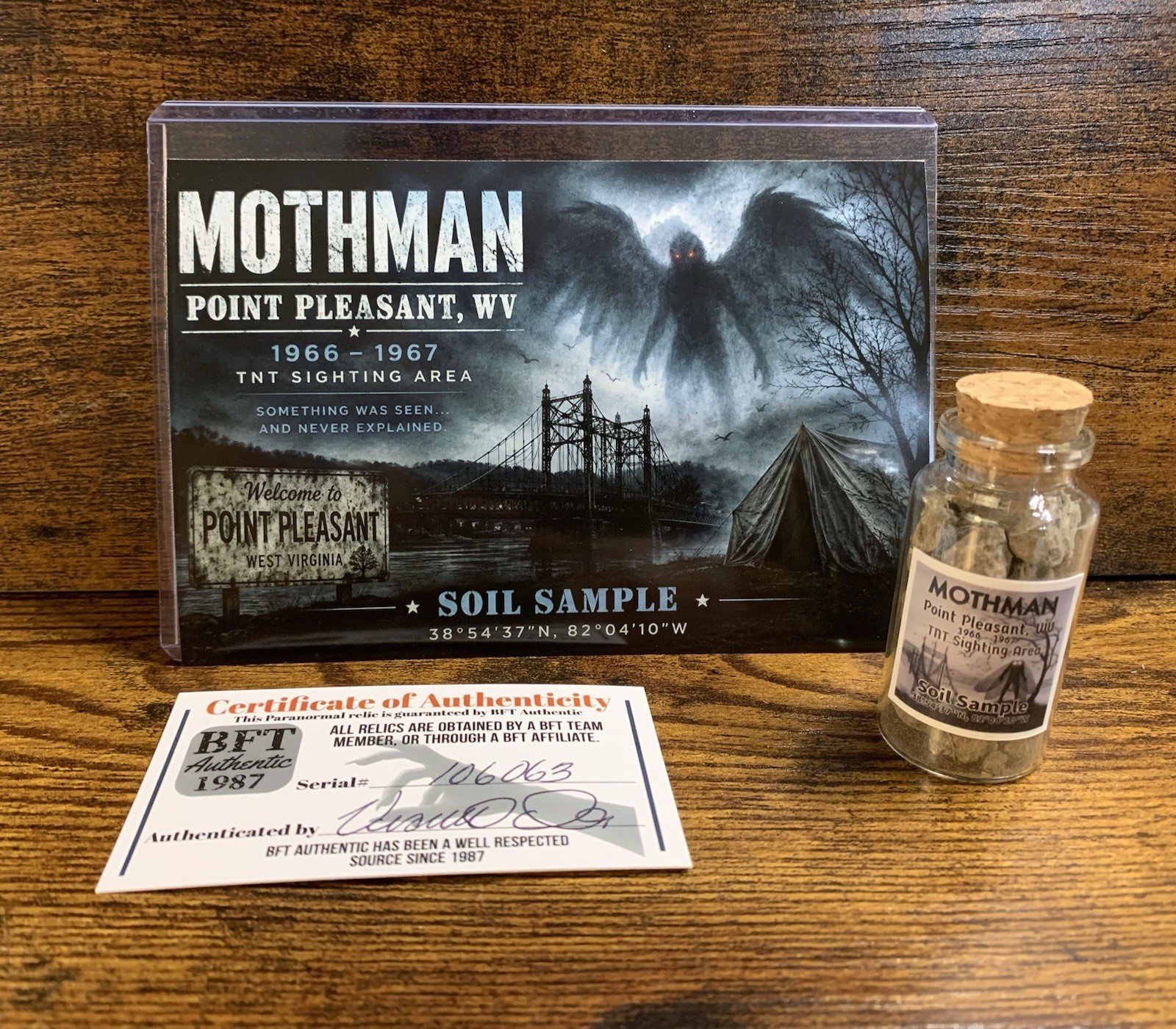 Mothman Point Pleasant WV TNT Area Soil Sample Relic COA BFT Authentic