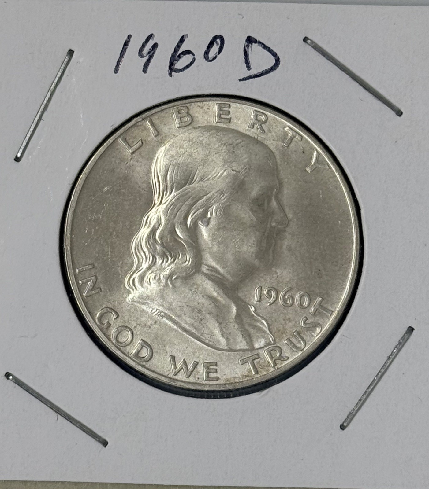 1960 D Franklin Silver Half Dollar-90%  Silver