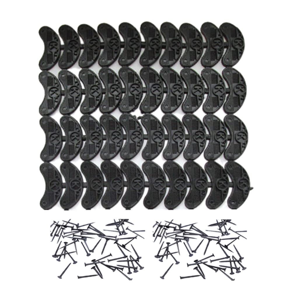 40 pcs Heel Plates Shoe 5.5 x 2. x 0.5 cm / 2.16 x 0.87 x 0.2 Inch, Black