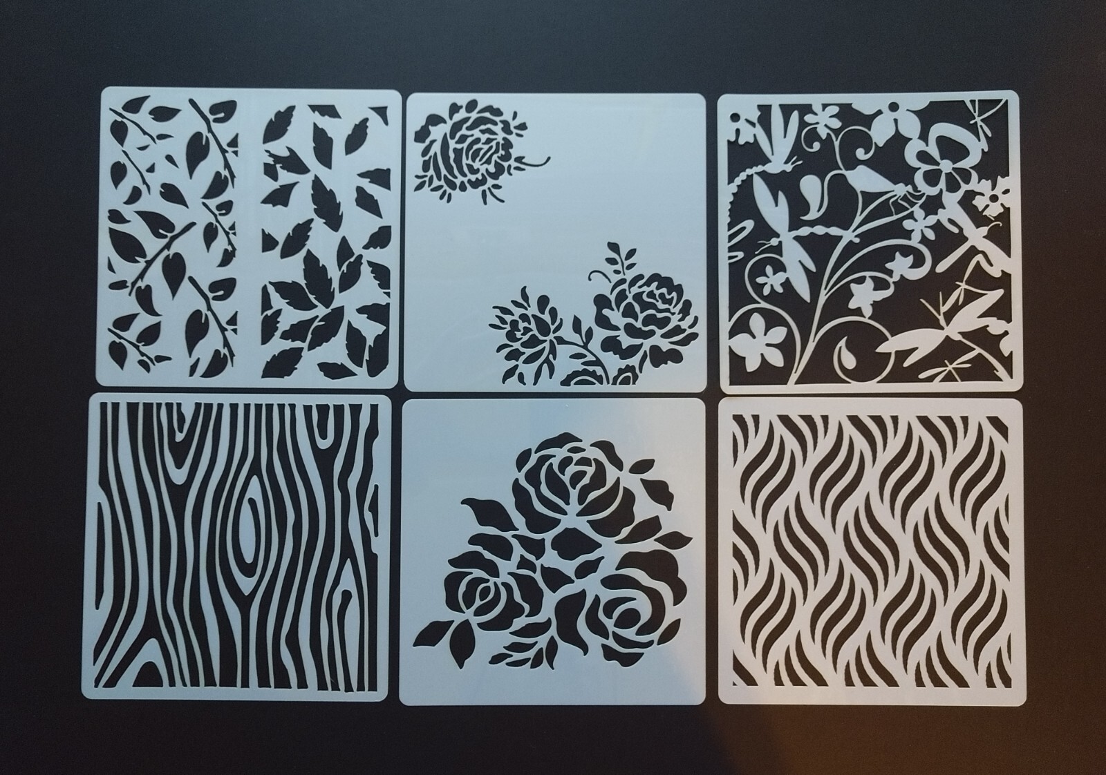 Stencil Set of 6 Garden Theme