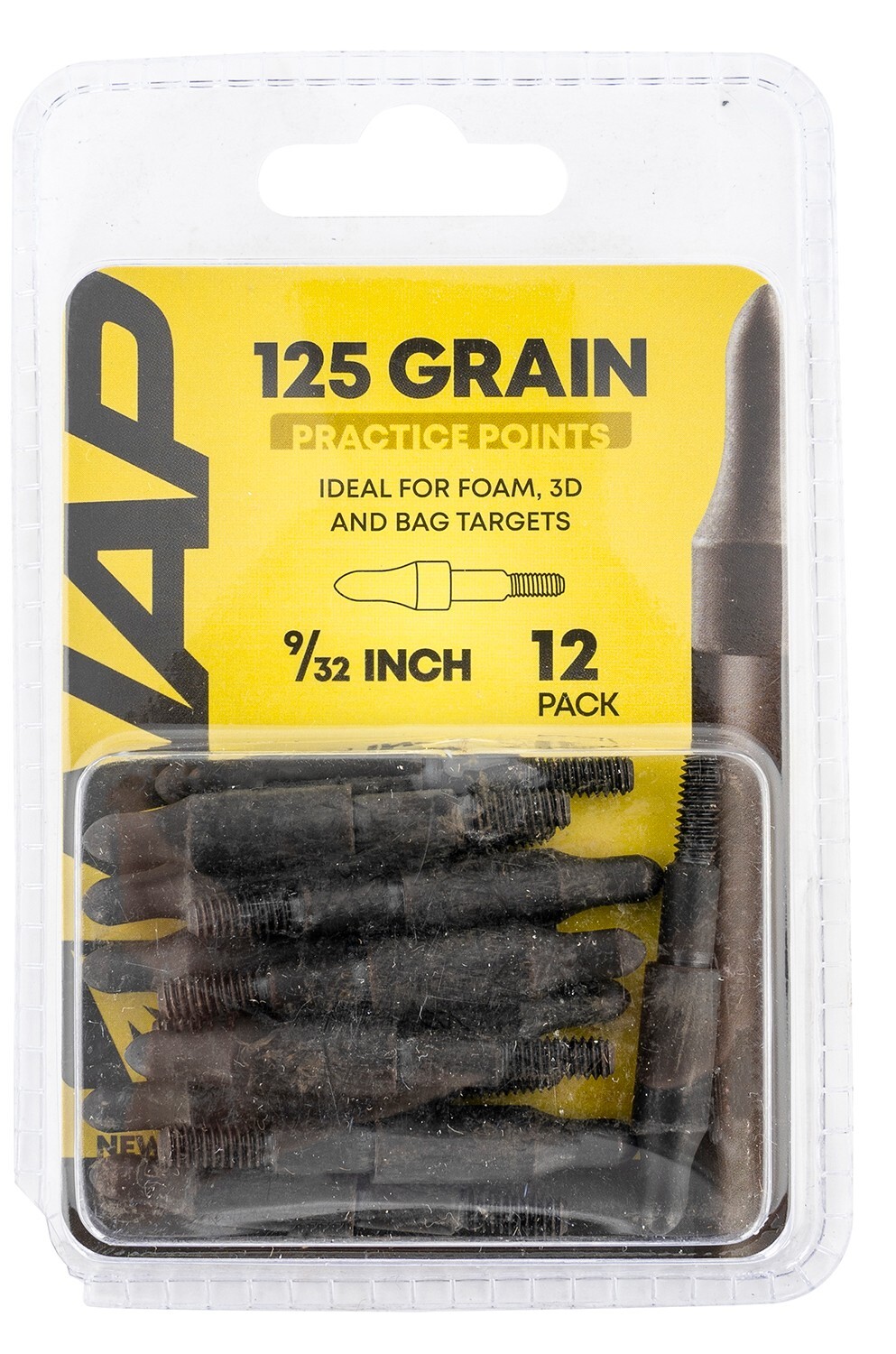 NAP NAP60P3DP932 3D Practice Points Field Tips Fixed 100 Gr Black/ 12 Pack