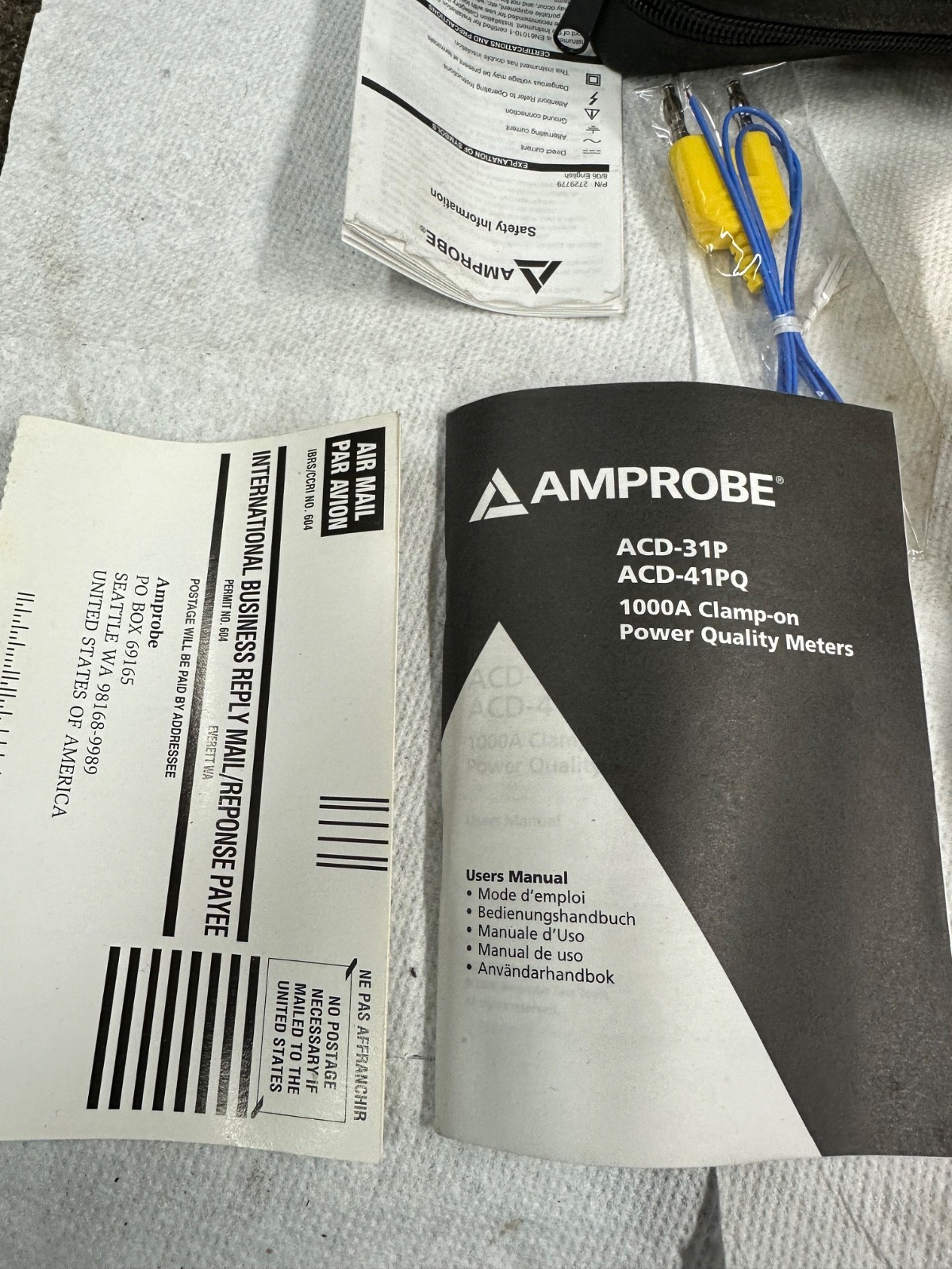 EXTECH 480303 clamp on with leads (bin19)