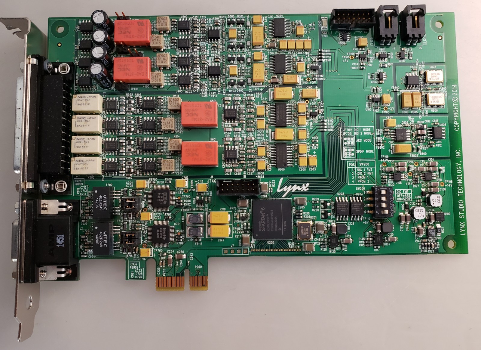 Lynx E44 ASSY-E44-PCB-A0-G PCIe Audio Interface Card Digital-to-Analog Converter