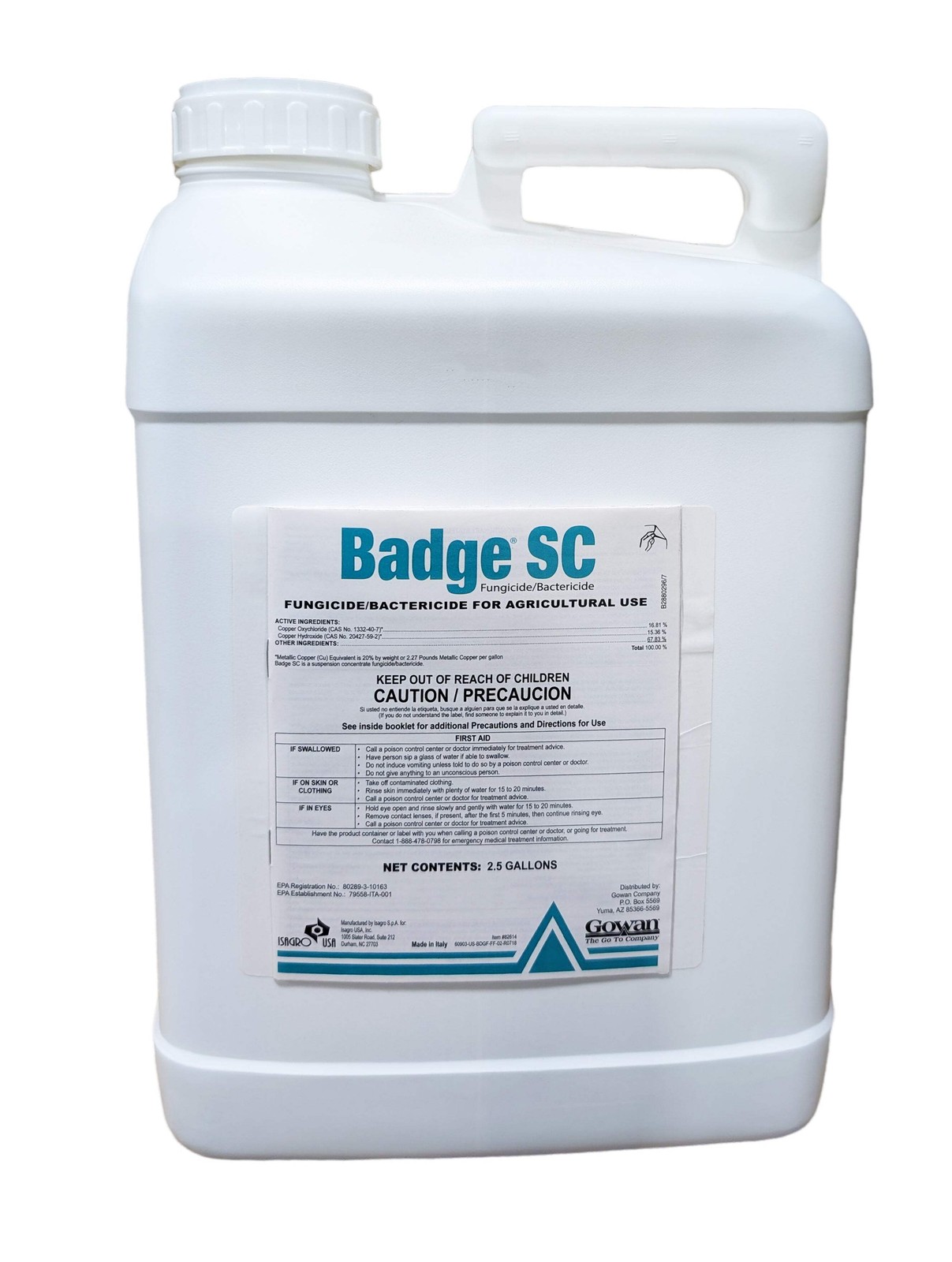 Badge SC Liquid Copper Fungicide Bactericide Copper Hydroxide 2.5 gal