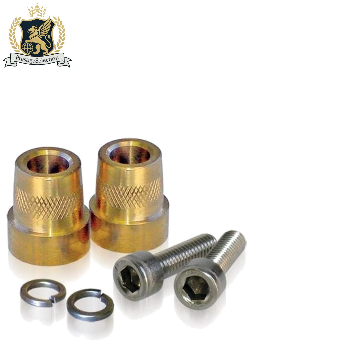 Lightweight Tall Brass Post Adapter - M6 Thread, Fits 12V Batteries, Gold/Silver