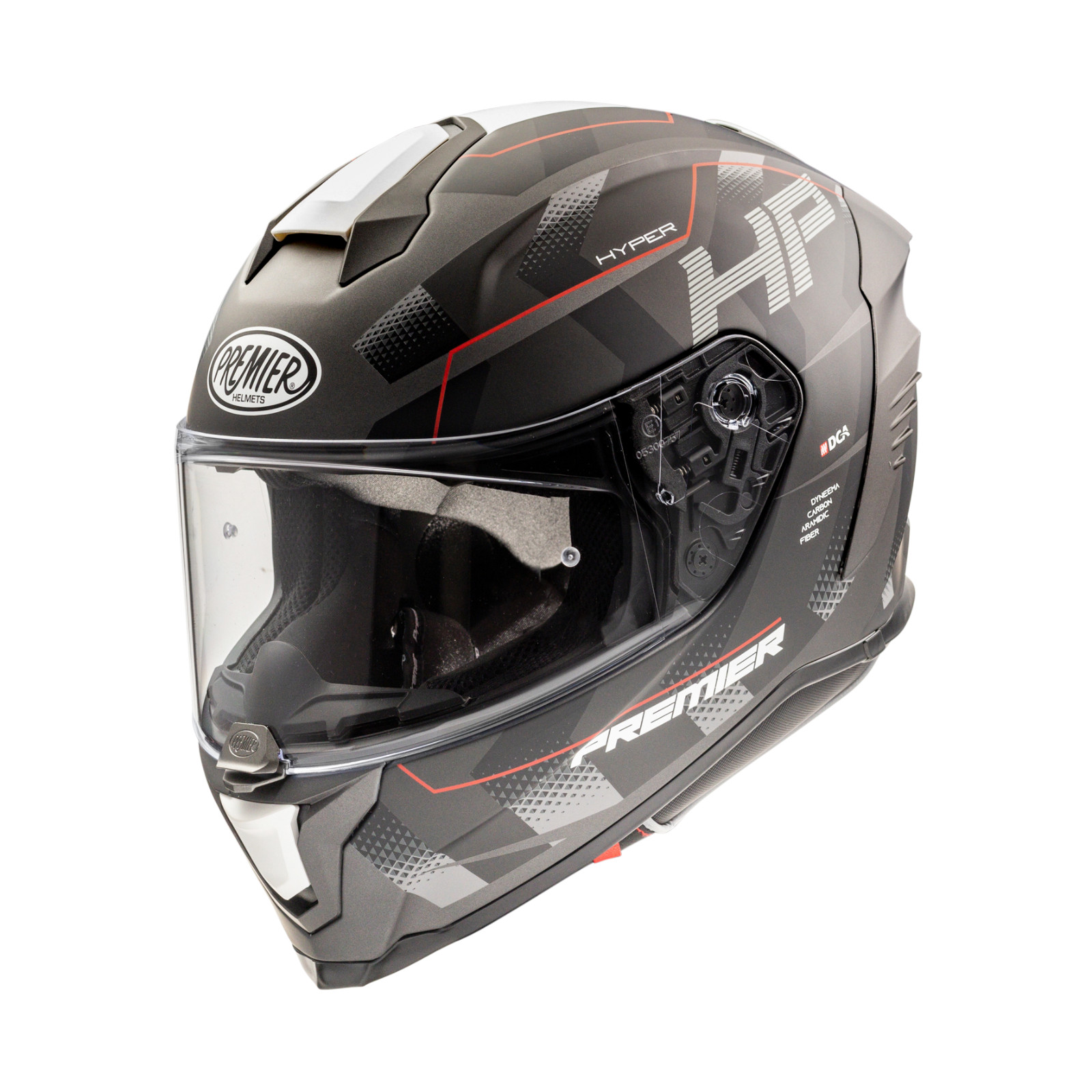 Premier Hyper HP 92 Black Red Full Face Motorcycle Crash Helmet