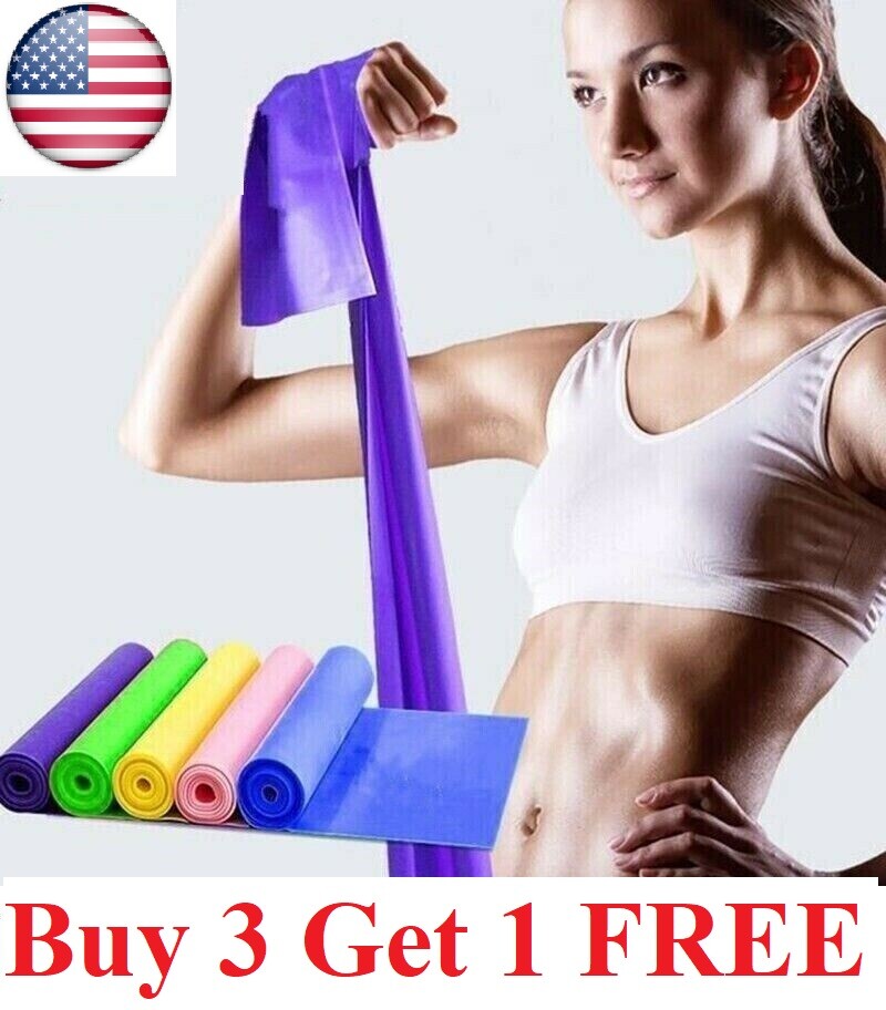 5 Feet Stretch Resistance yoga Bands Exercise Pilates Yoga GYM Workout band