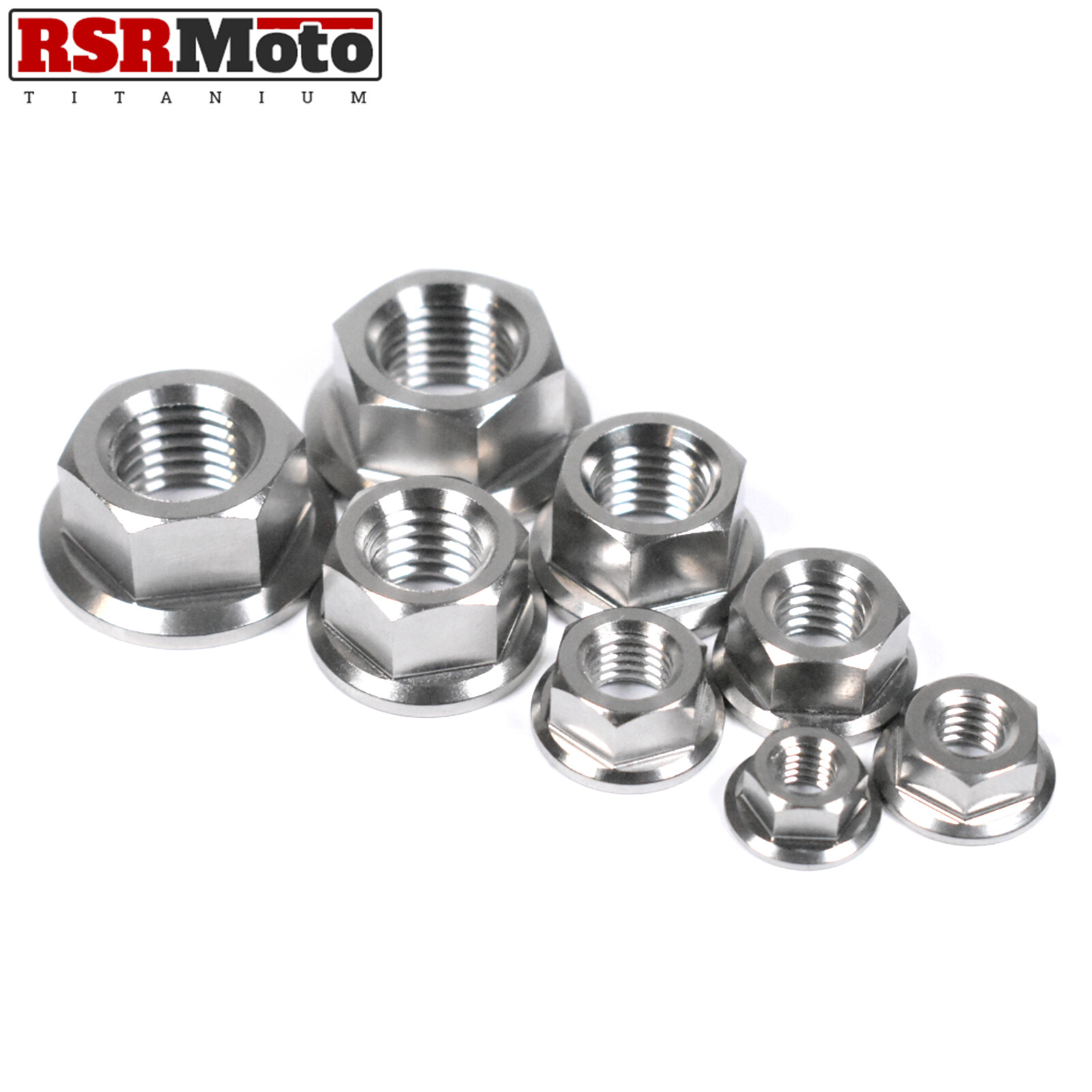 Titanium Hex Flange Nuts M5 M6 M7 M8 M10 M12 - 0.8 1.0 1.25 1.5 Pitch