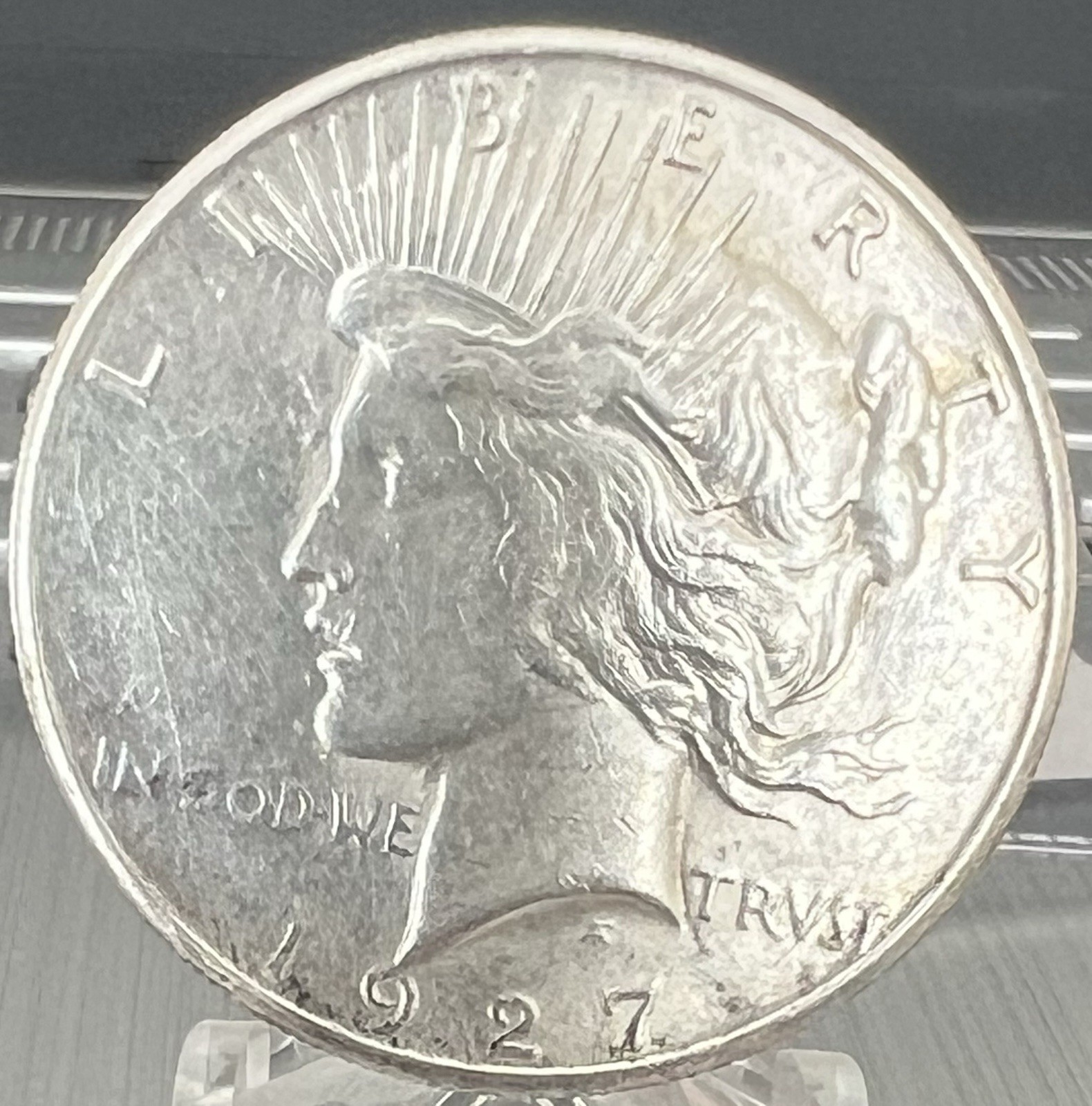 1927-S Peace Silver Dollar (A/U)