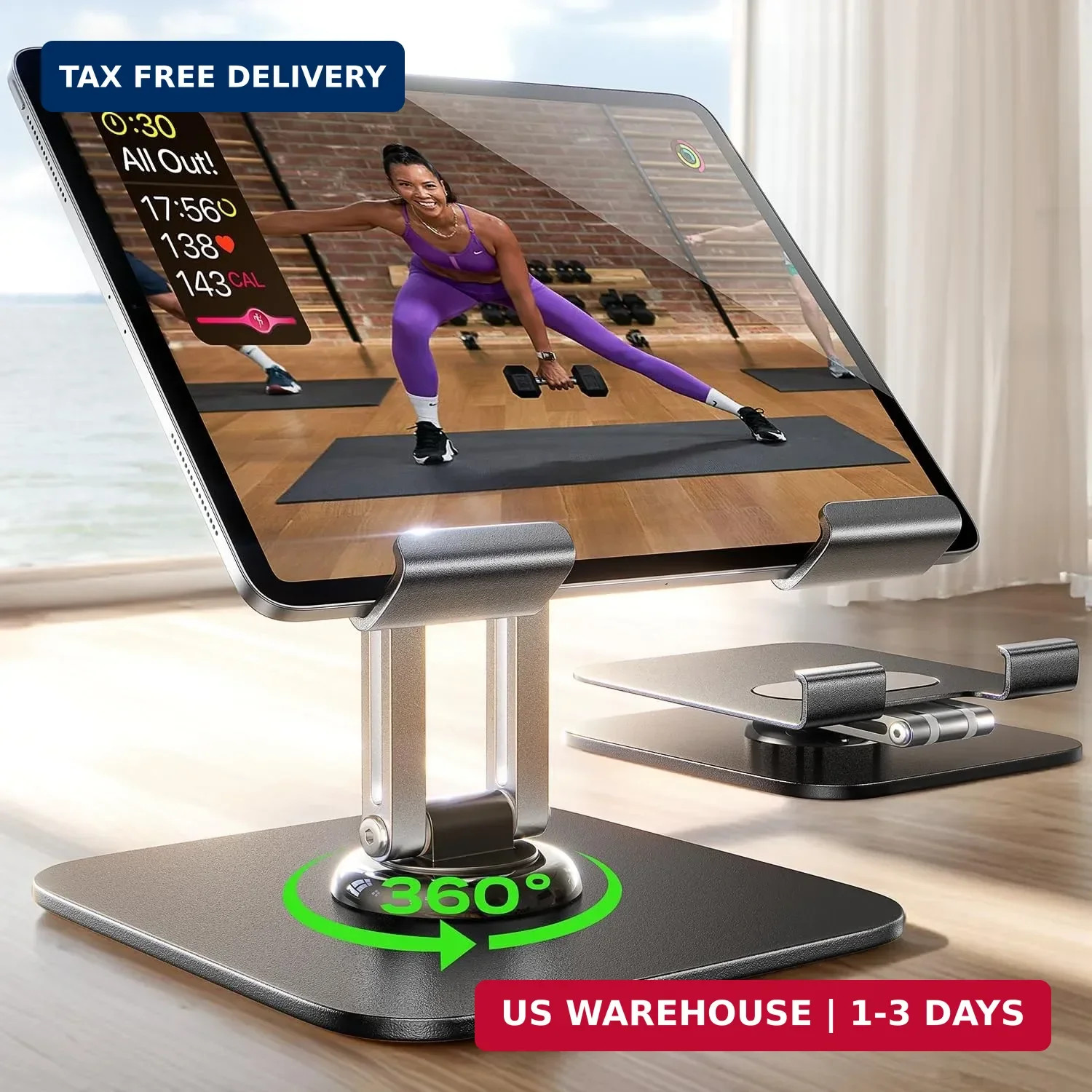 for iPad Stand Holder Adjustable Tablet Stand for Desk, for iPad Accessories USA