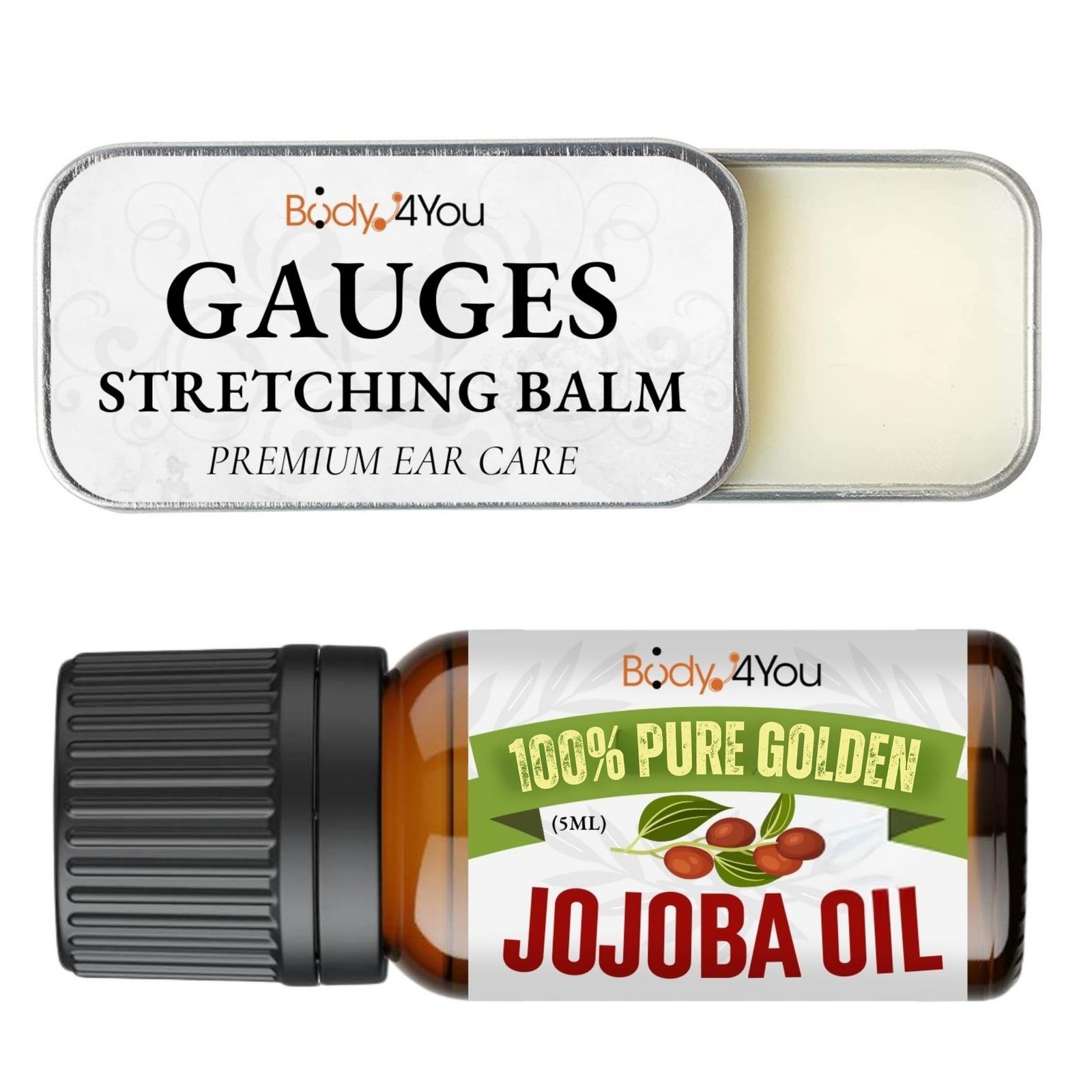 BodyJ4You Piercing Aftercare Kit  Ear Stretching Balm