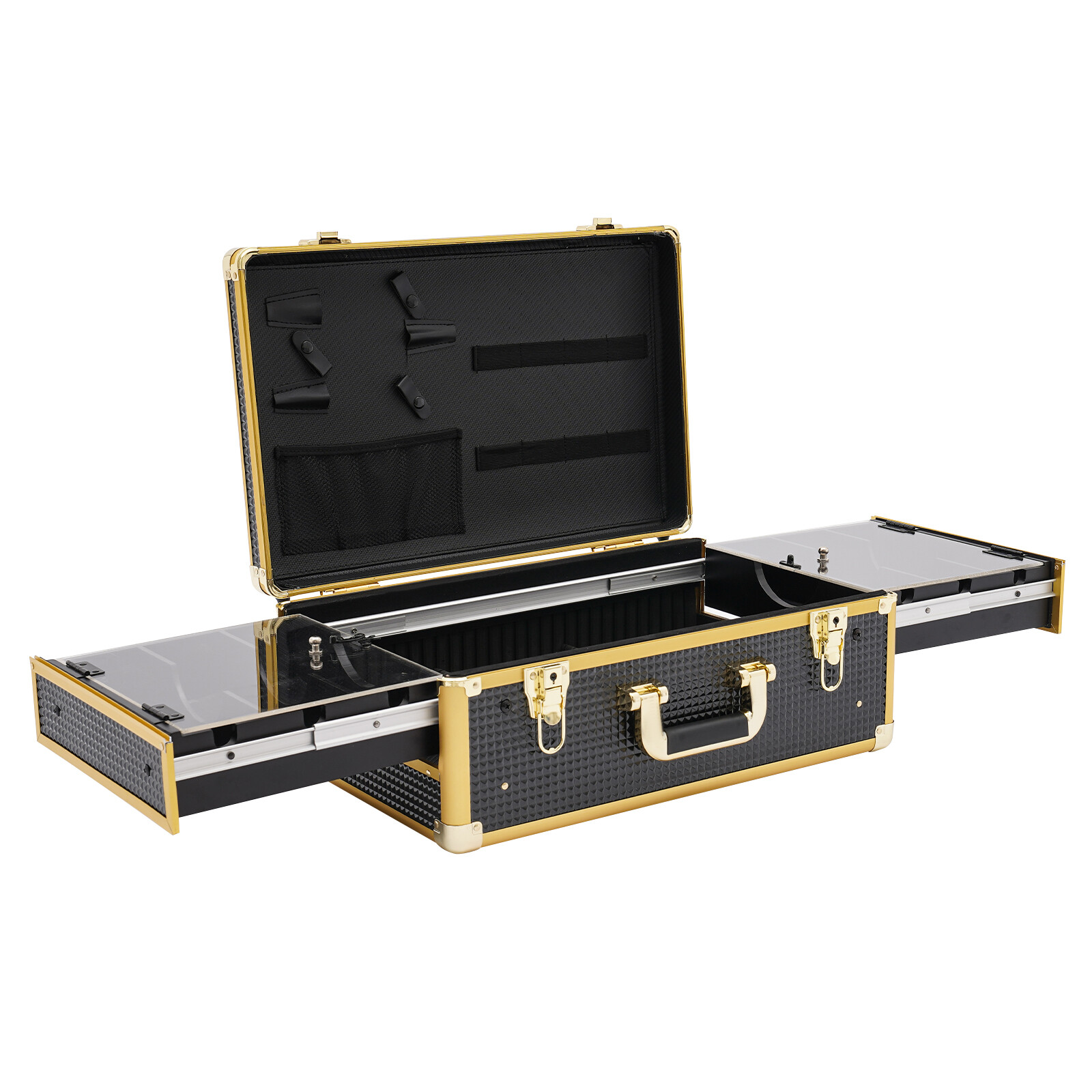Barber Tool Box Case Organizer Storage Barber Carrying Case with Locks & Keys