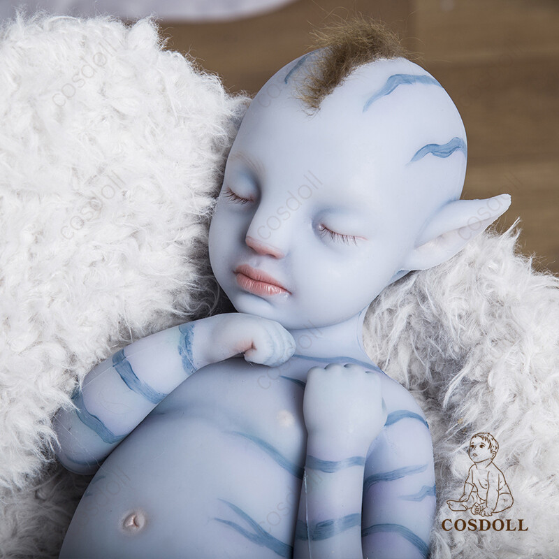 COSDOLL NEW 18" Platinum Full Body Silicone Baby Dolls Reborn Art Baby Girl Doll