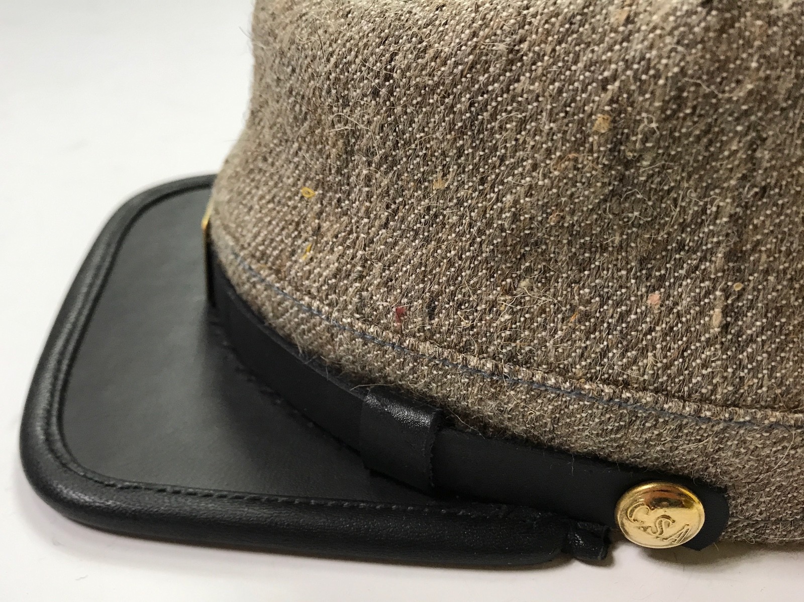 CIVIL WAR CSA CONFEDERATE JEAN WOOL KEPI FORAGE CAP HAT-SMALL