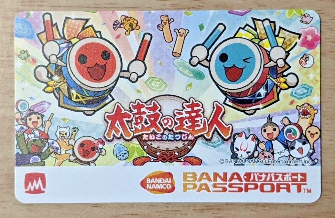 SHIPS FROM USA Bandai Namco BANAPASSPORT Card Taiko no Tatsujin Drum Master IC