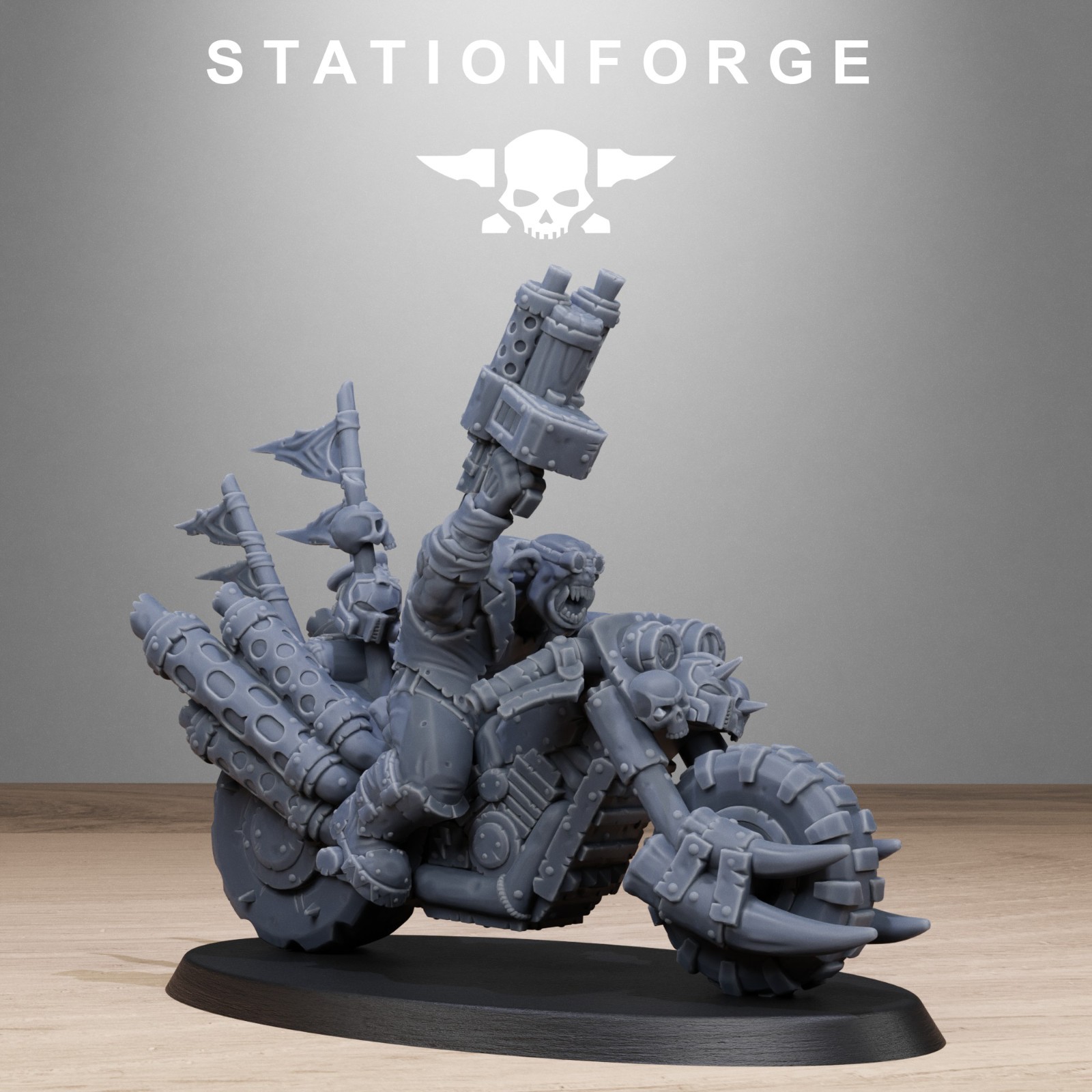 Orkaz Bikers from Station Forge 32mm scale.