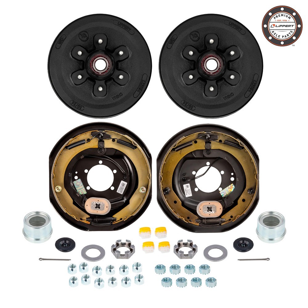 Lippert Pre-Greased 6-5.5" Electric Axle Brake Kit 5,200 lbs. Trailer Axles