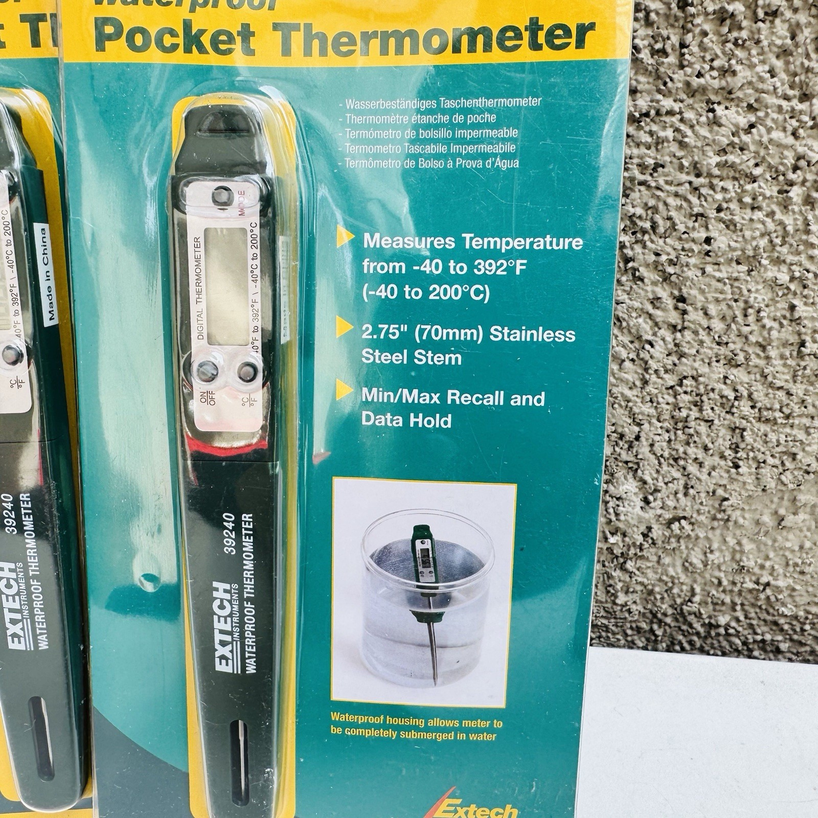 4 Pack - EXTECH Advantage : INSTRUMENTS 39240 Waterproof Pocket Thermometer
