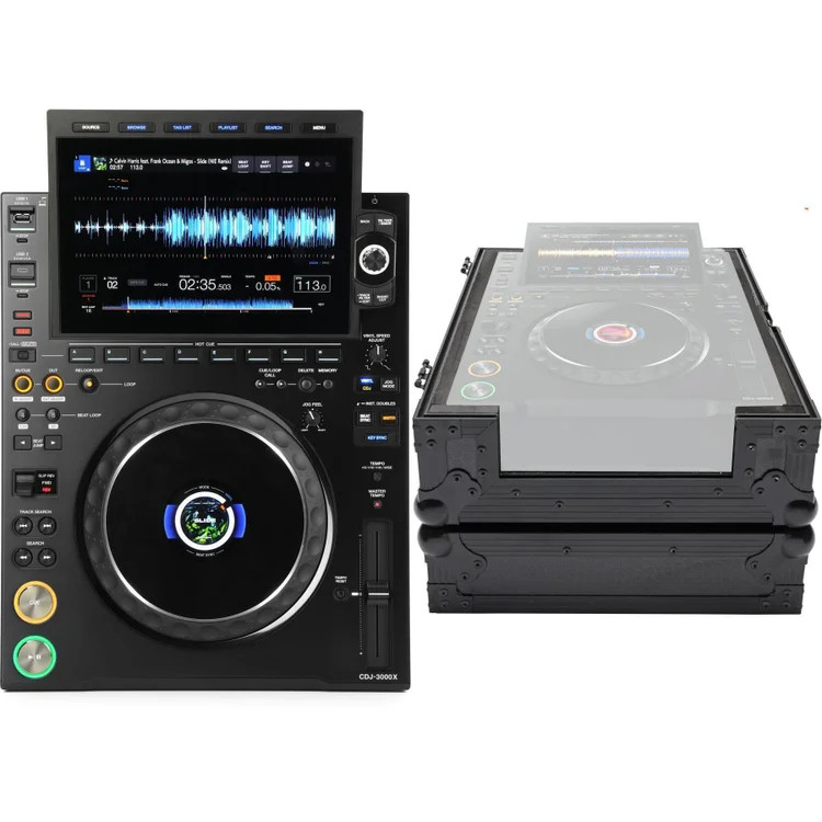 AlphaTheta CDJ-3000X Professional DJ Media Player with Flight Case