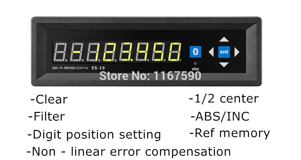 ES-19 single axis display digital readout dro and 1pc 5micron linear encoder