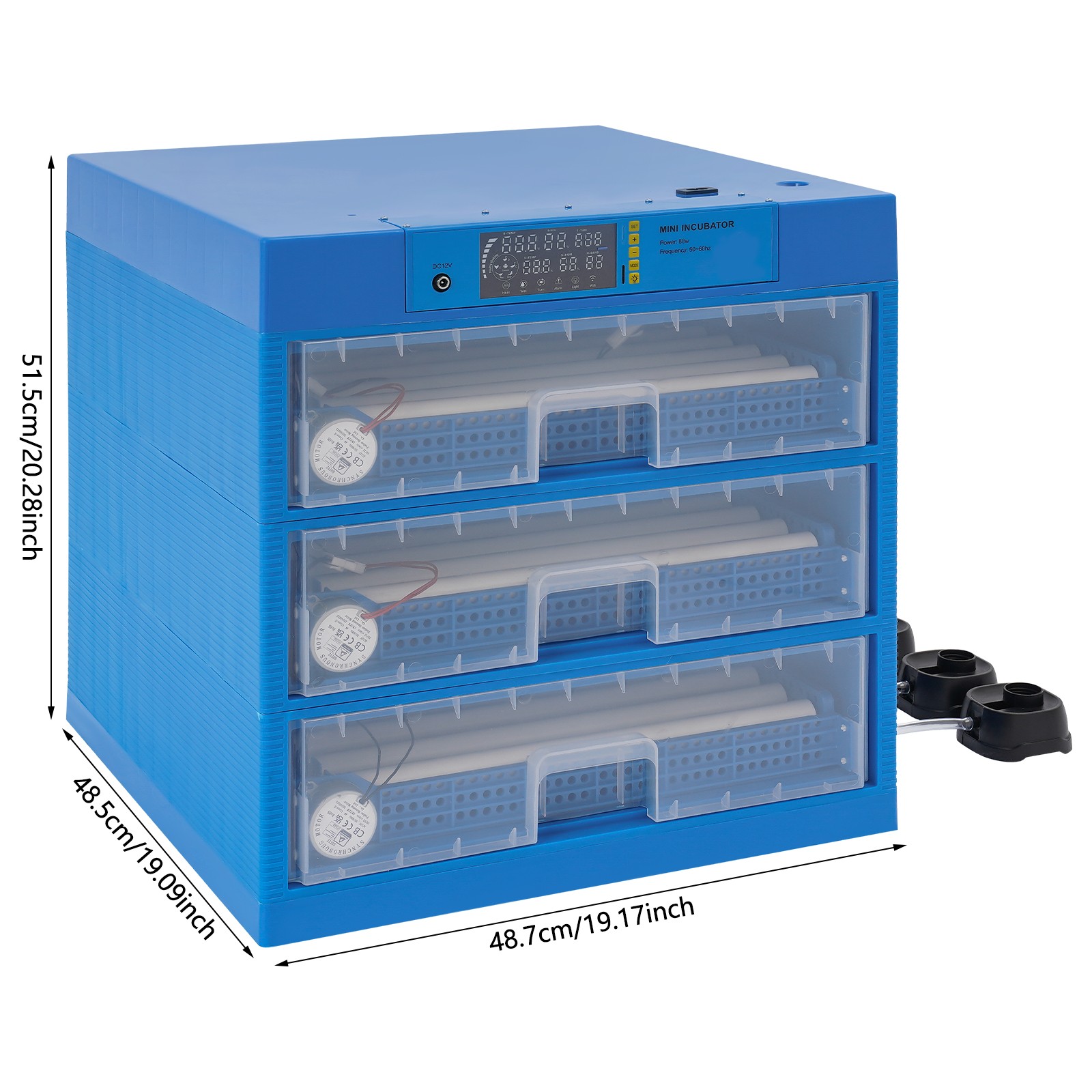 192 Egg Incubator Automatic Turning Digital Poultry Hatcher with LED Display