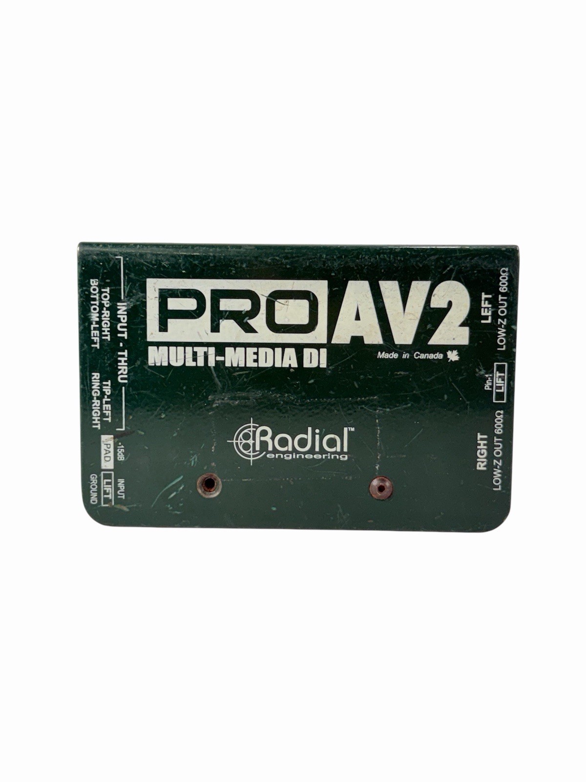 Radial ProAV2 MultiMedia DI Two-Channel Multimedia Direct Box