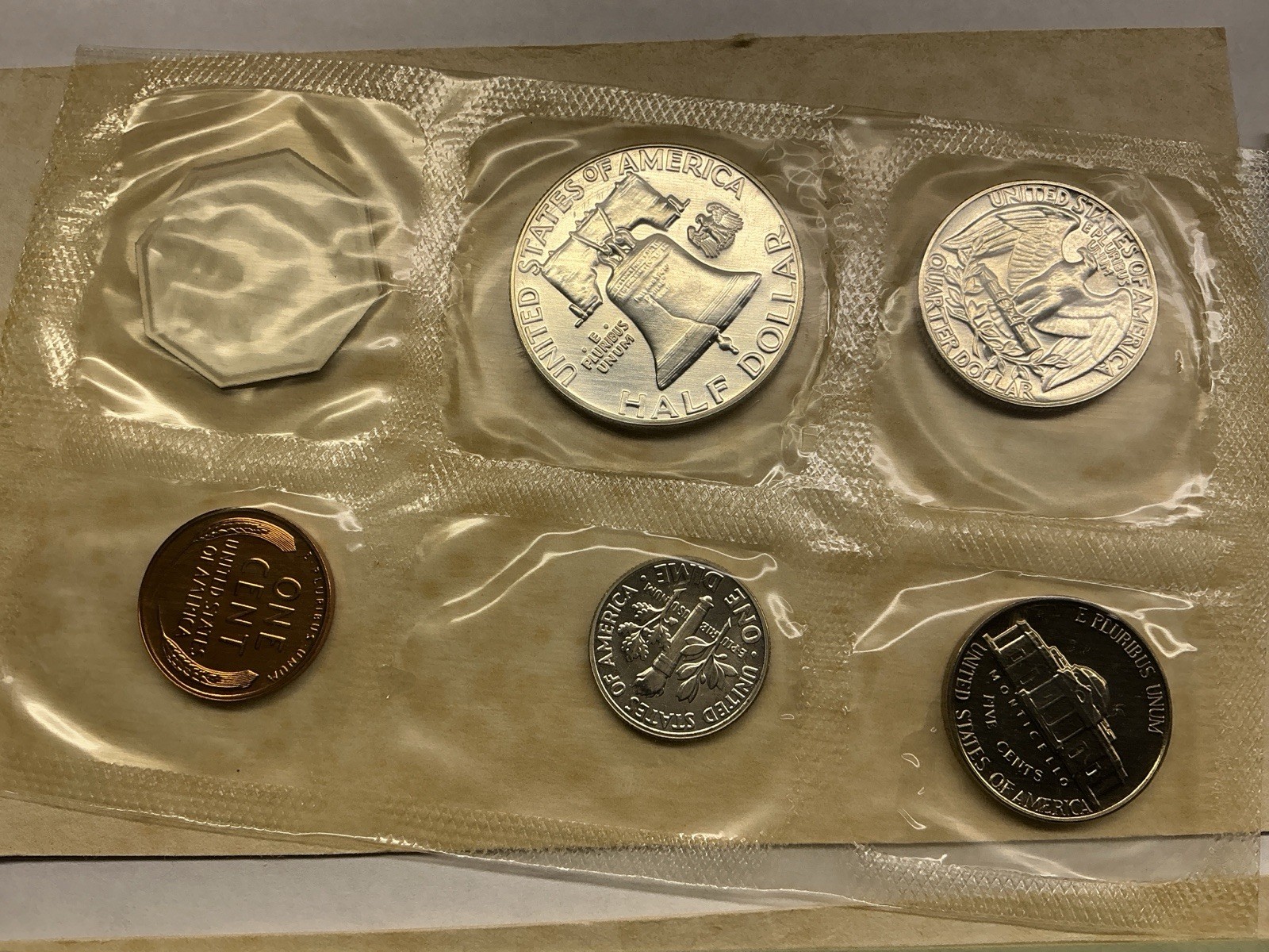 1957 US Mint Silver Proof 5 Coin Set in Flat Pack Envelope 071526 94de