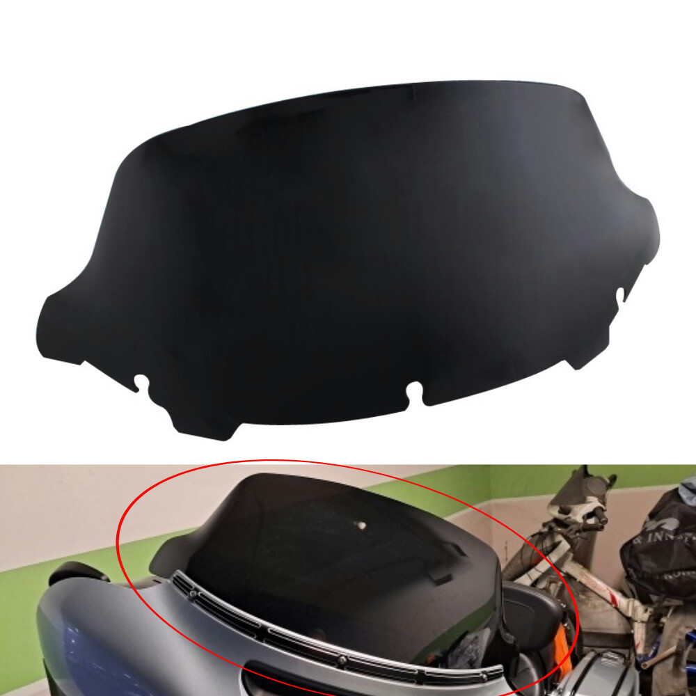 10.5" Black Windshield For Harley Touring Street Glide Electra Glide Ultra 14-22