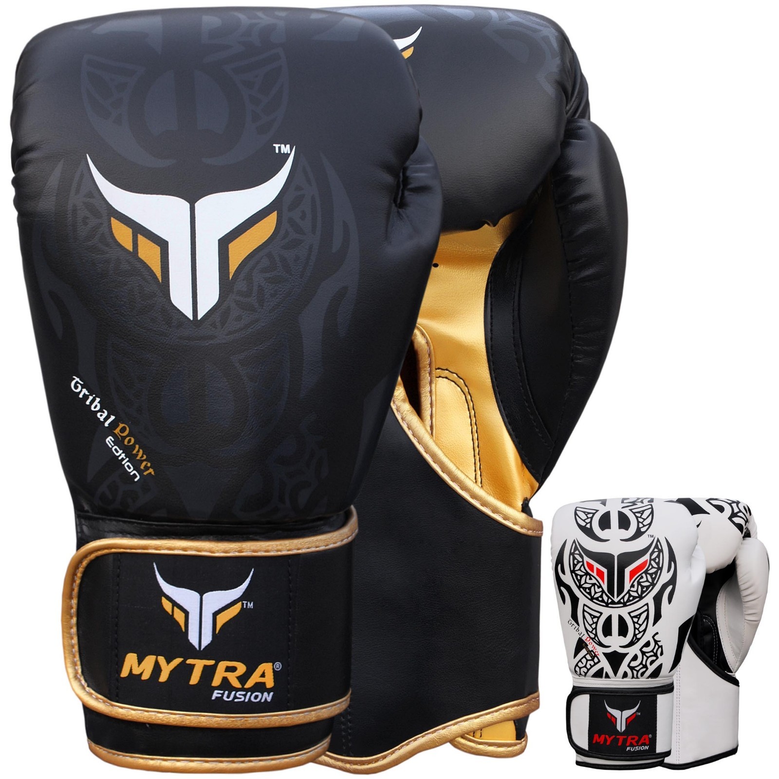 Mytra Fusion Tribal Boxing Gloves  Training Punching Sparring MMA Gloves