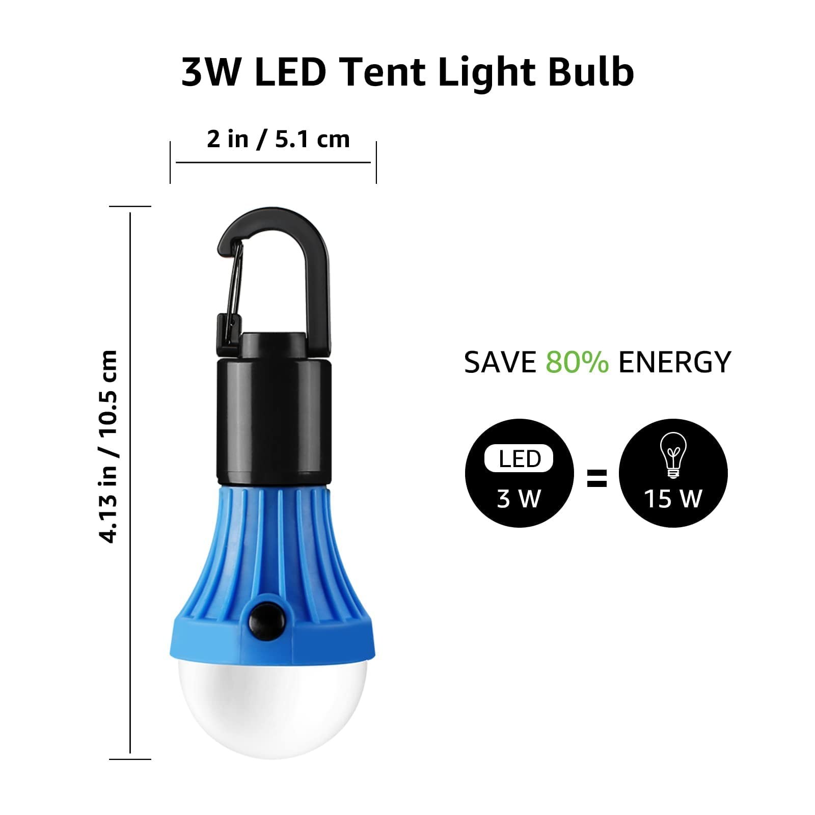 Portable LED Camping Lantern, Camping Essentials with 3 Lighting Modes, Hangi...