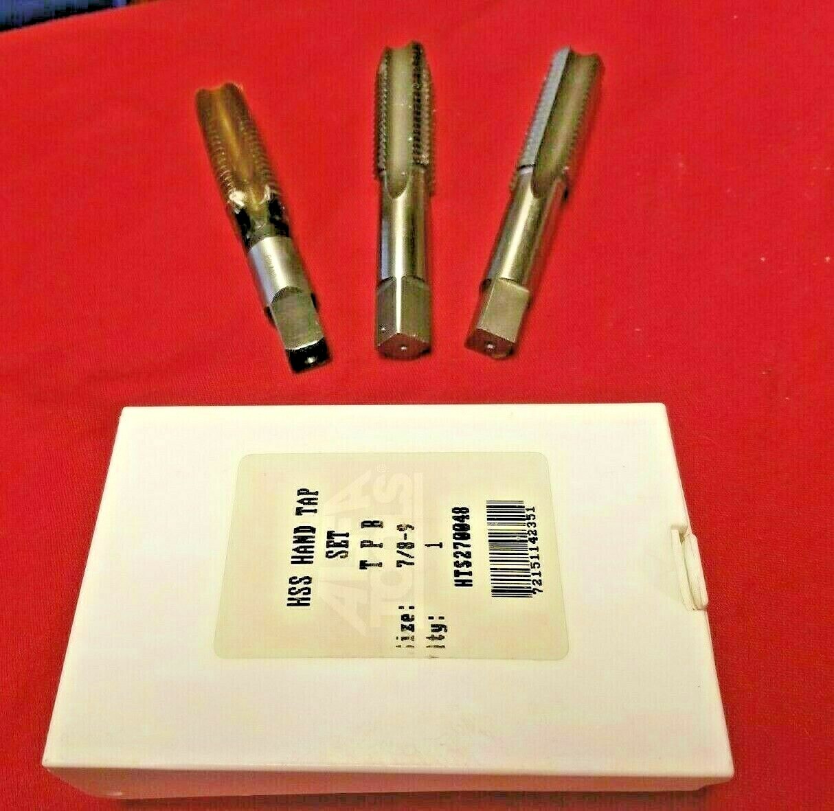 7/8-9 NC Tap Set Alfa HTS270048 HSS 3PC Taper Plug & Bottom RH