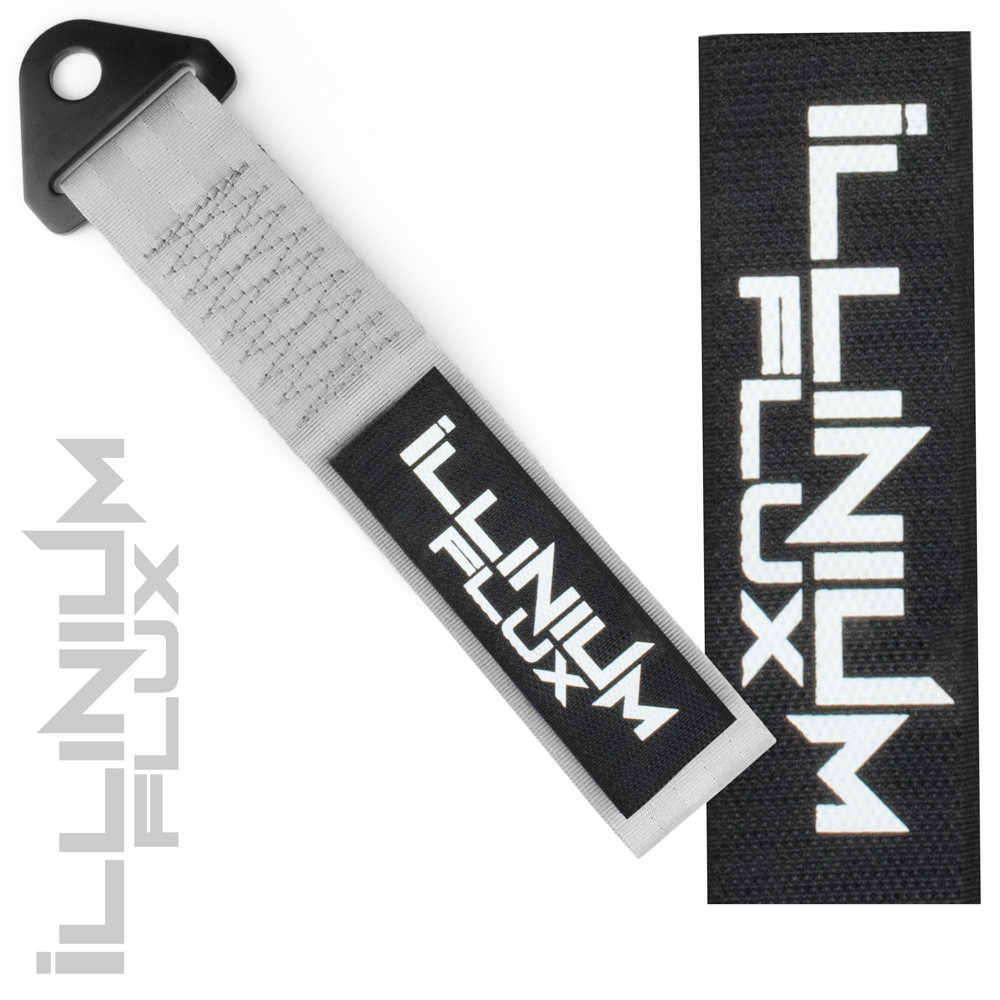 ILLINIUM FLUX GREY HIGH STRENGTH RACING TOW STRAP BADGE PATCH  P11