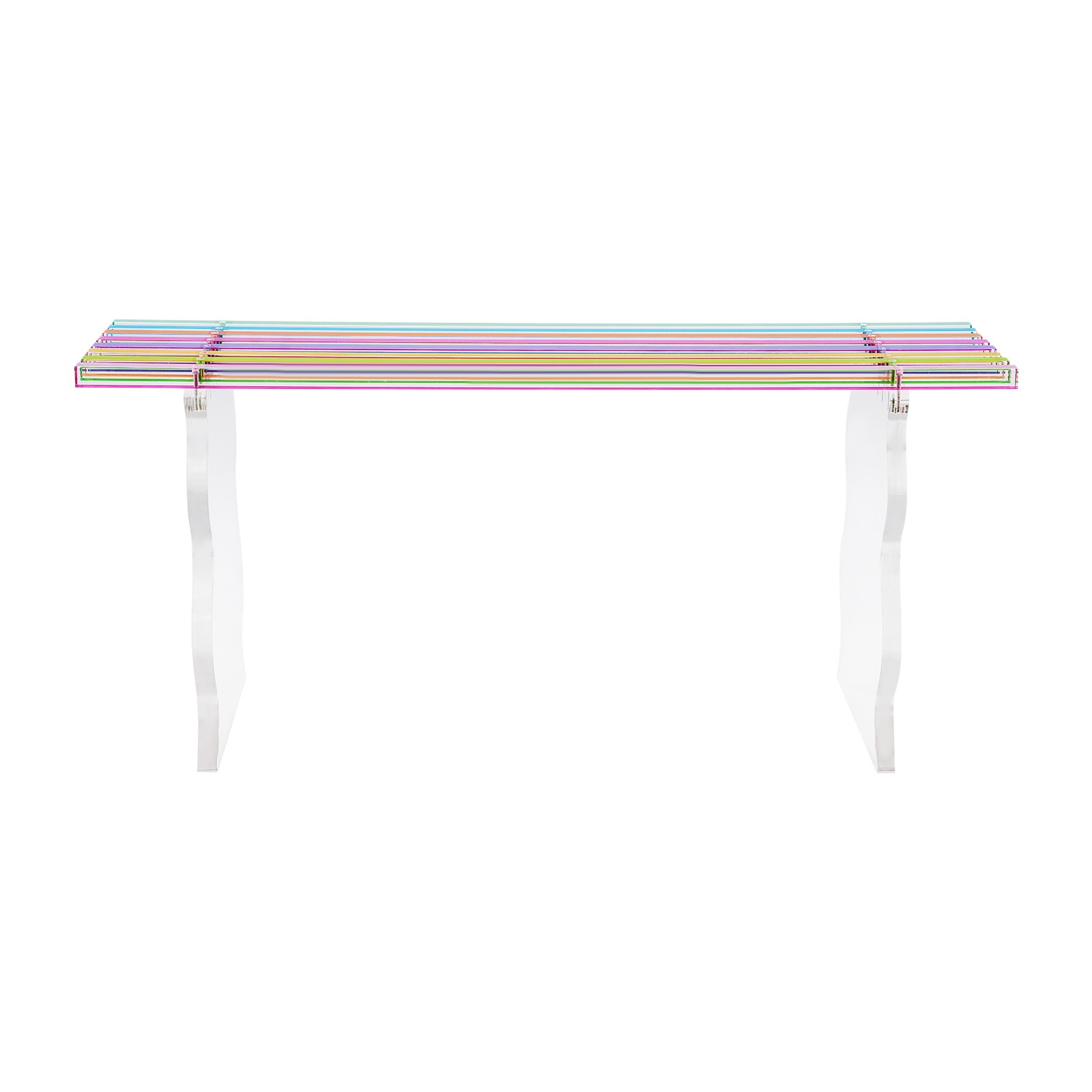 Acrylic Entryway Shoe Bench, Bench In Rainbow Color, Furniture Seat 35.4" L