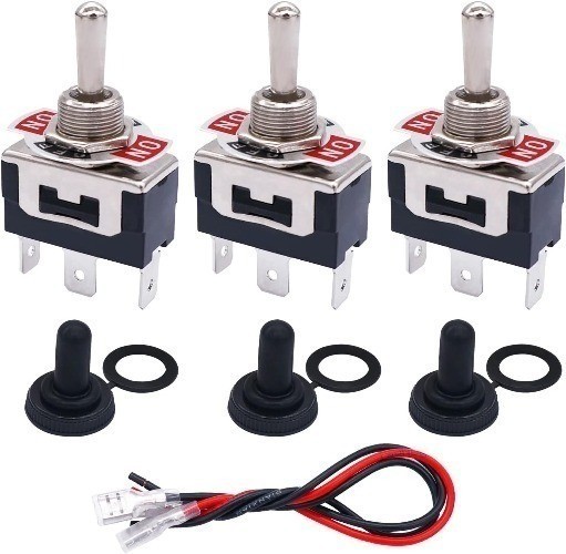 3 Position ON Off ON SPDT Latching Toggle Rocker Switch 16A 250VAC Metal
