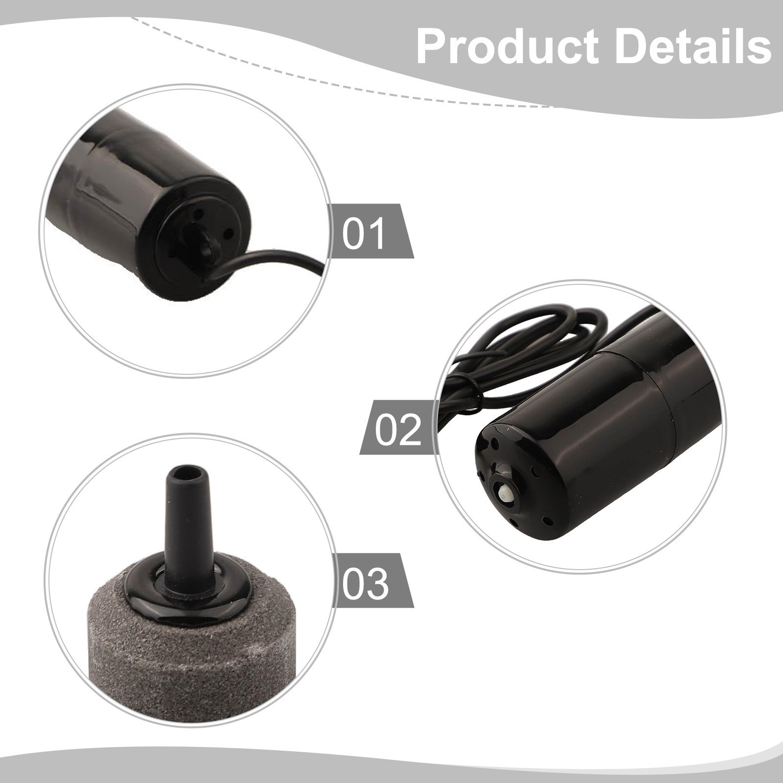 Essential Aquarium Oxygen for source Compact USB Silent Pump for Fish Care